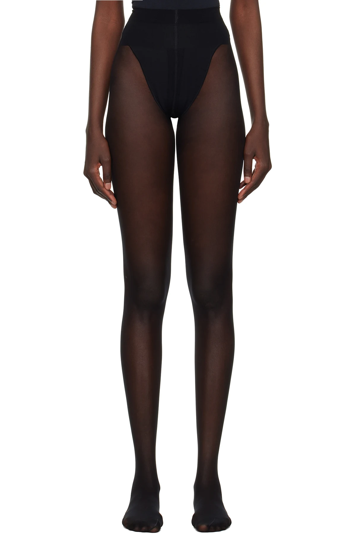 Black Individual 10 Back Seam Tights