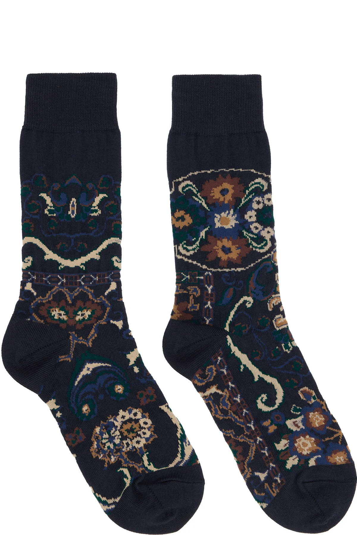 Navy Floral Socks