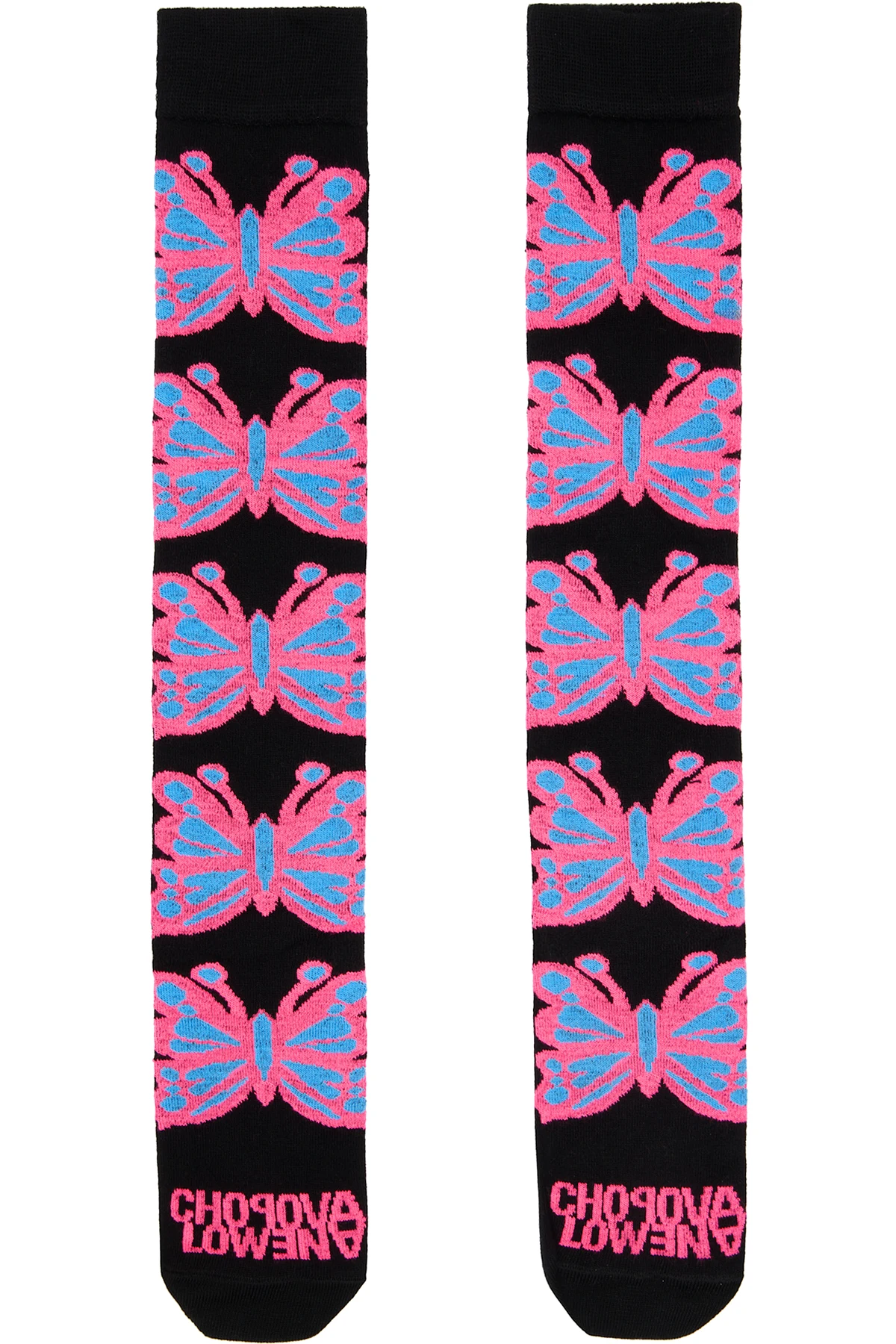 Black Butterfly Long Socks