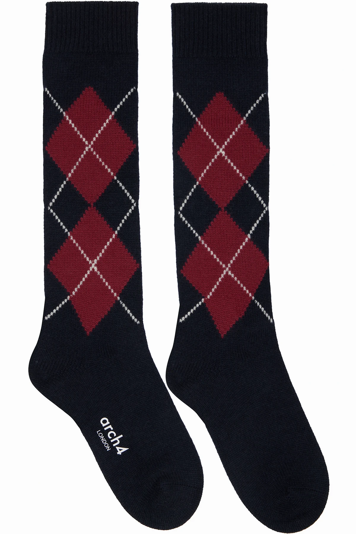 SSENSE Exclusive Navy & Burgundy Clarke Socks