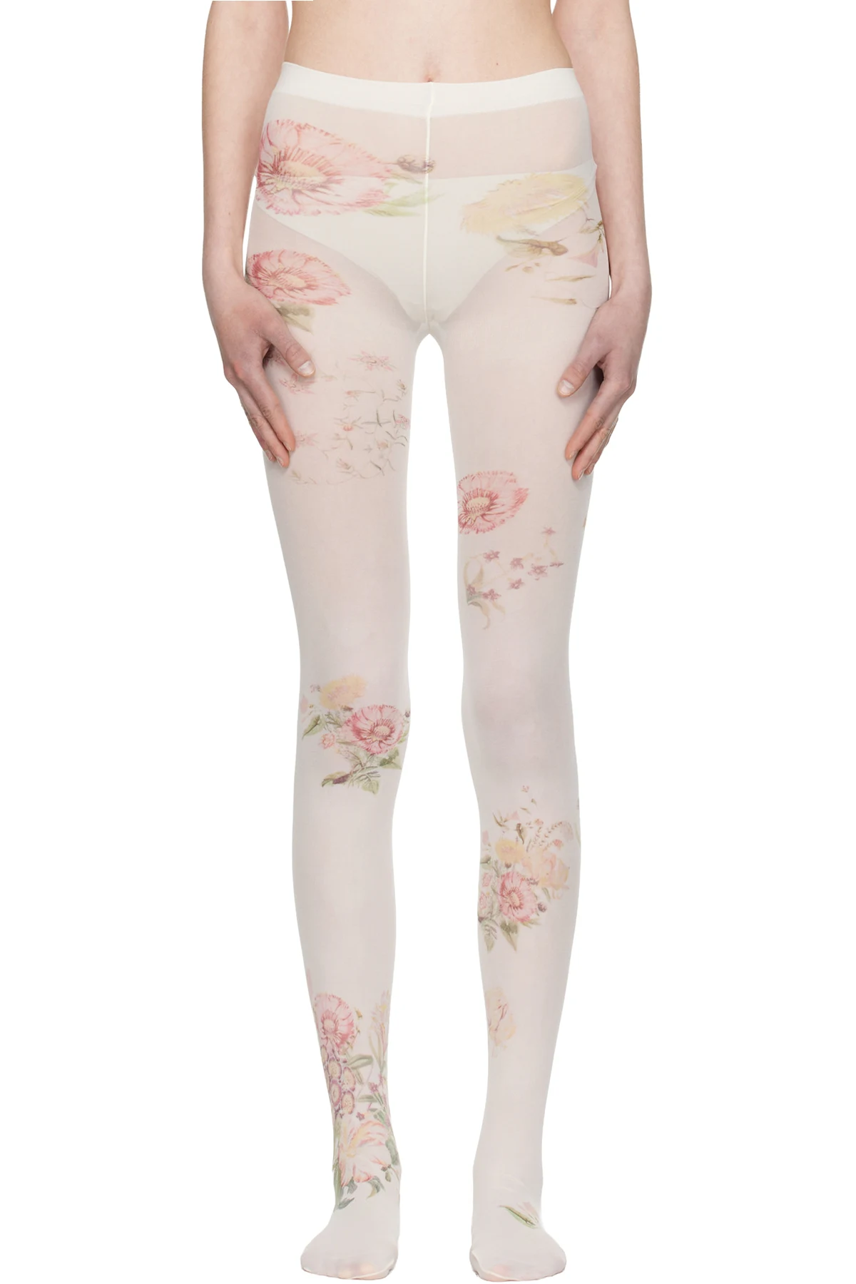 Off-White Floral Tights