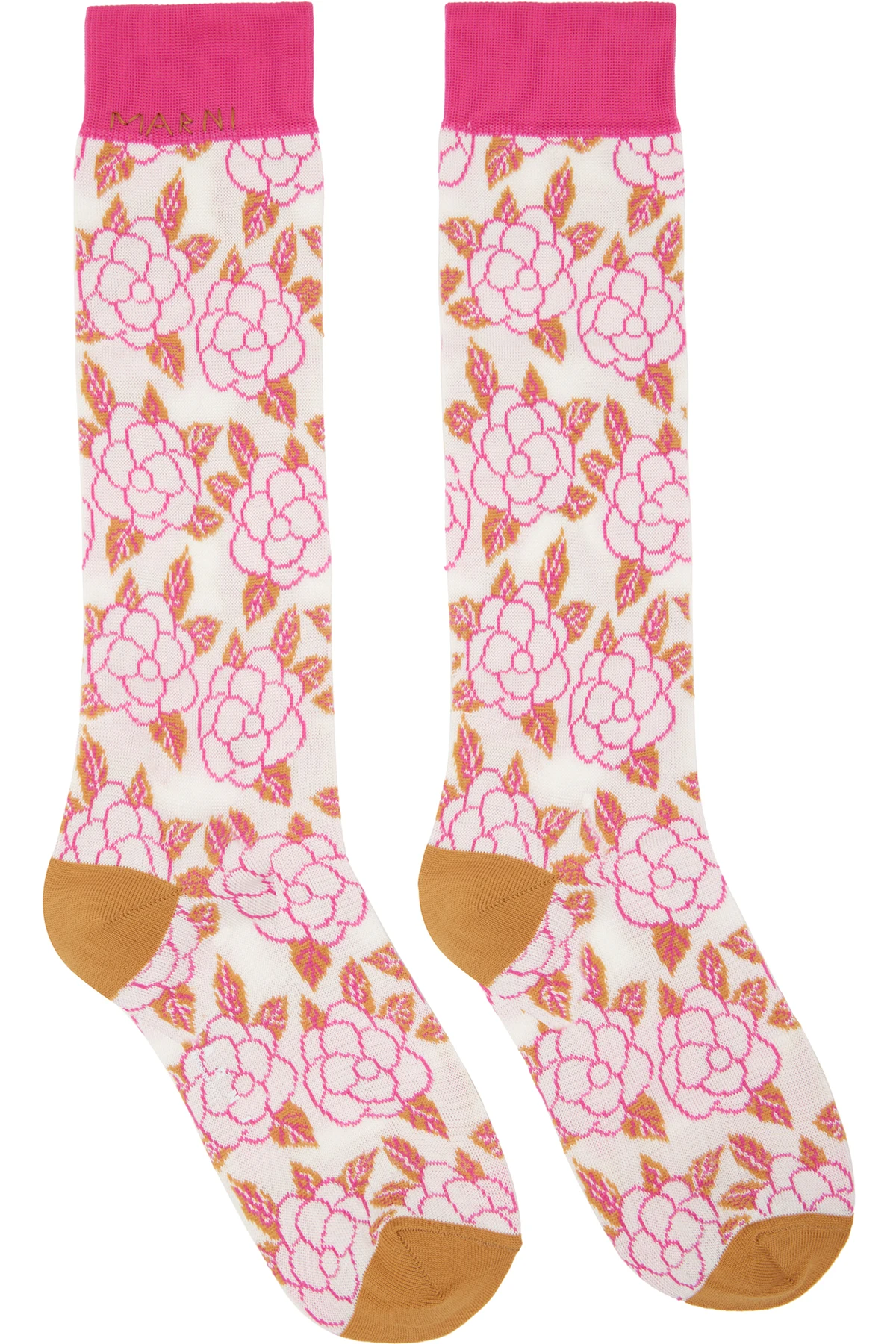 Multicolor Flower Jacquard Socks