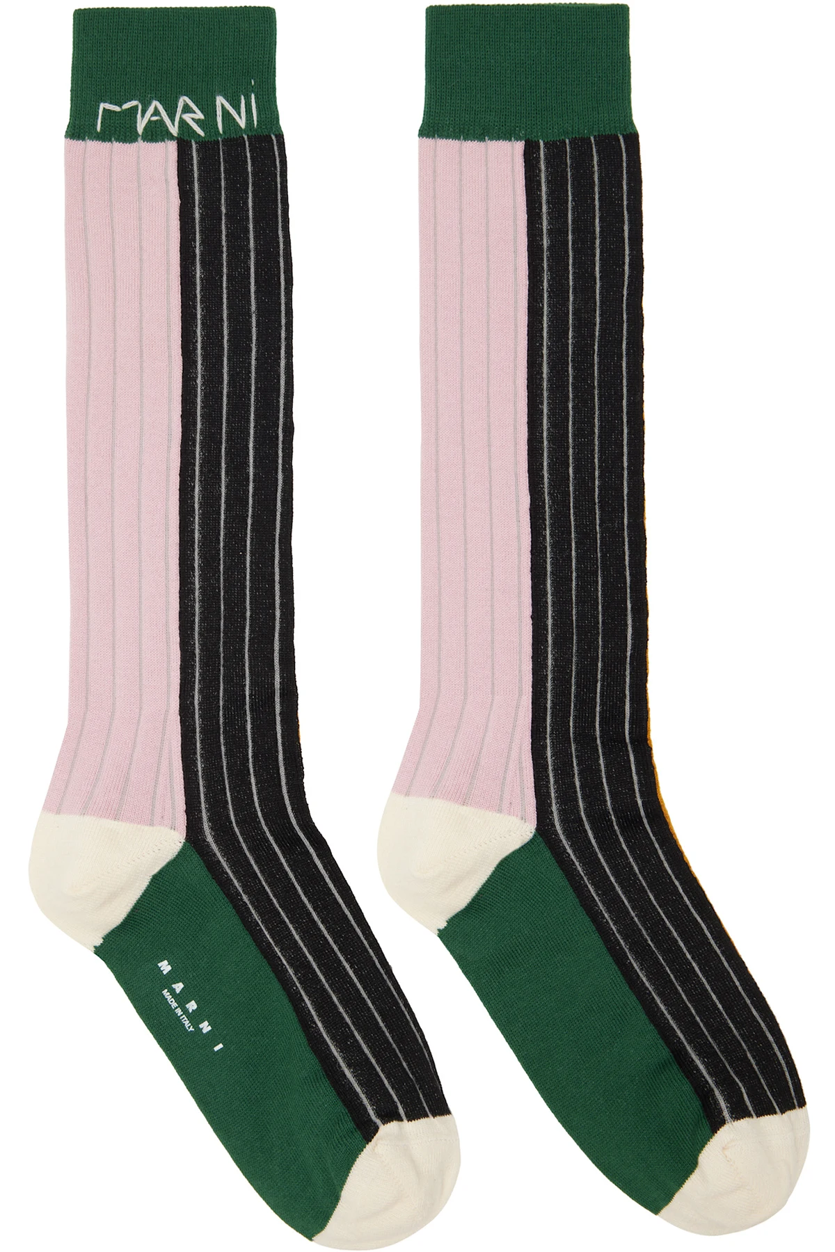 Multicolor Cotton Color-Block Socks