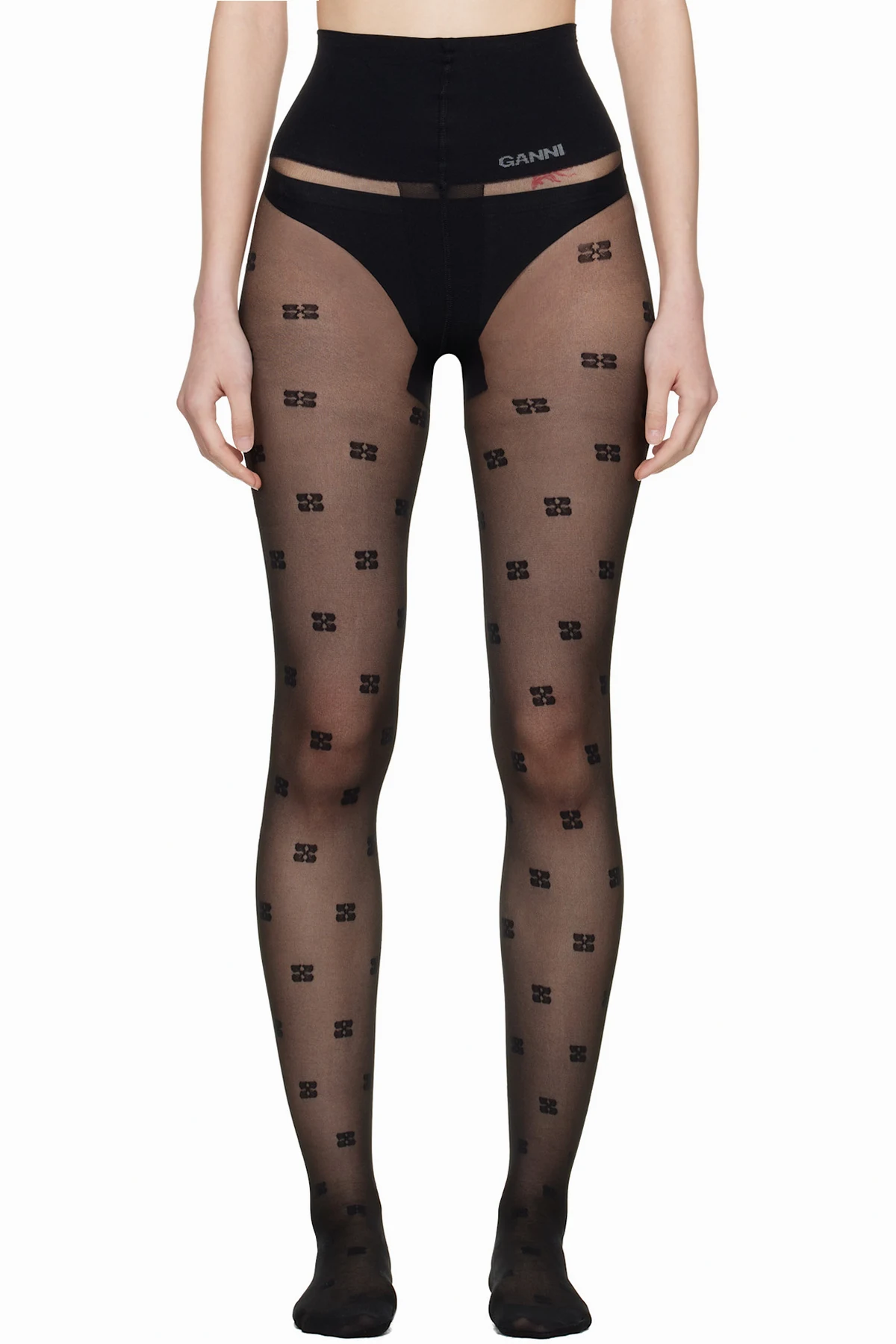 Black Butterfly Lace Tights