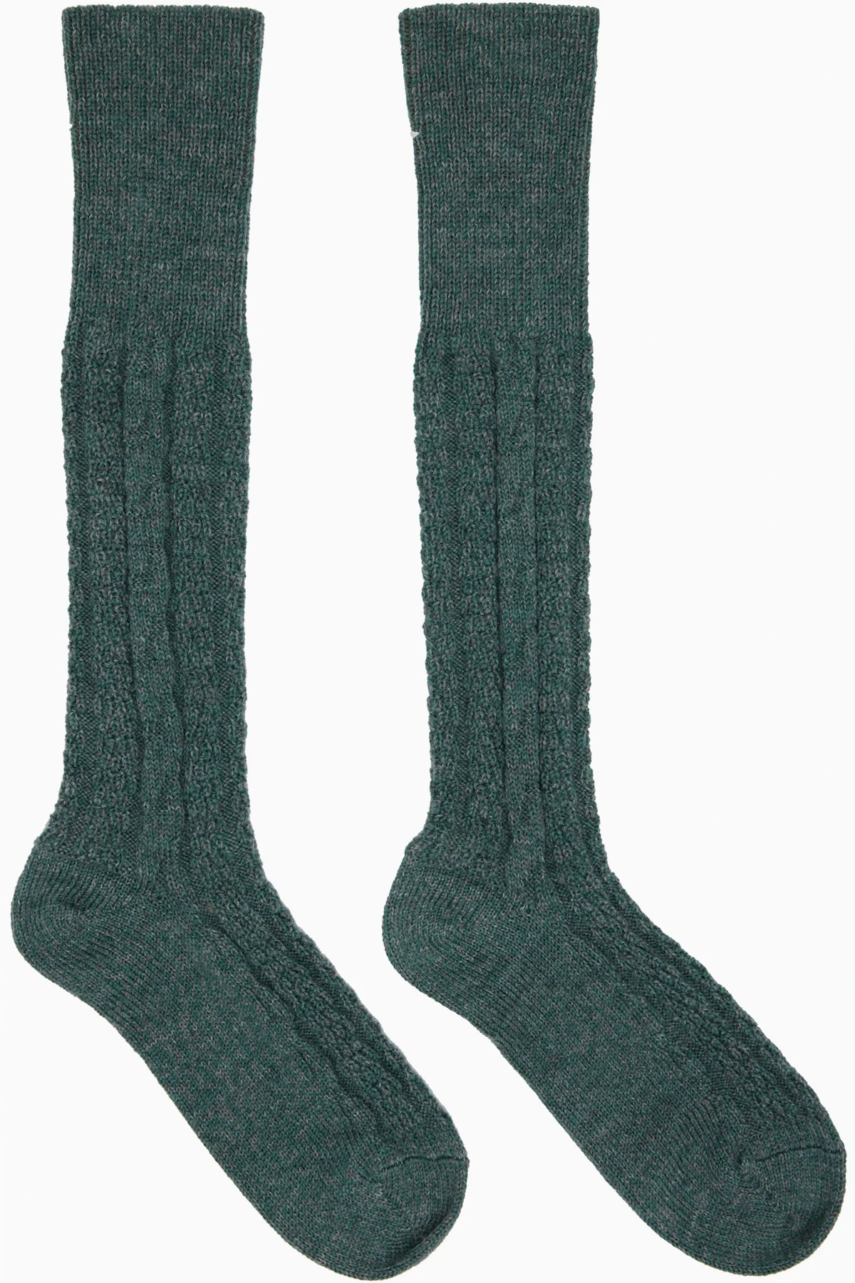 Green & Gray Bootleg Socks