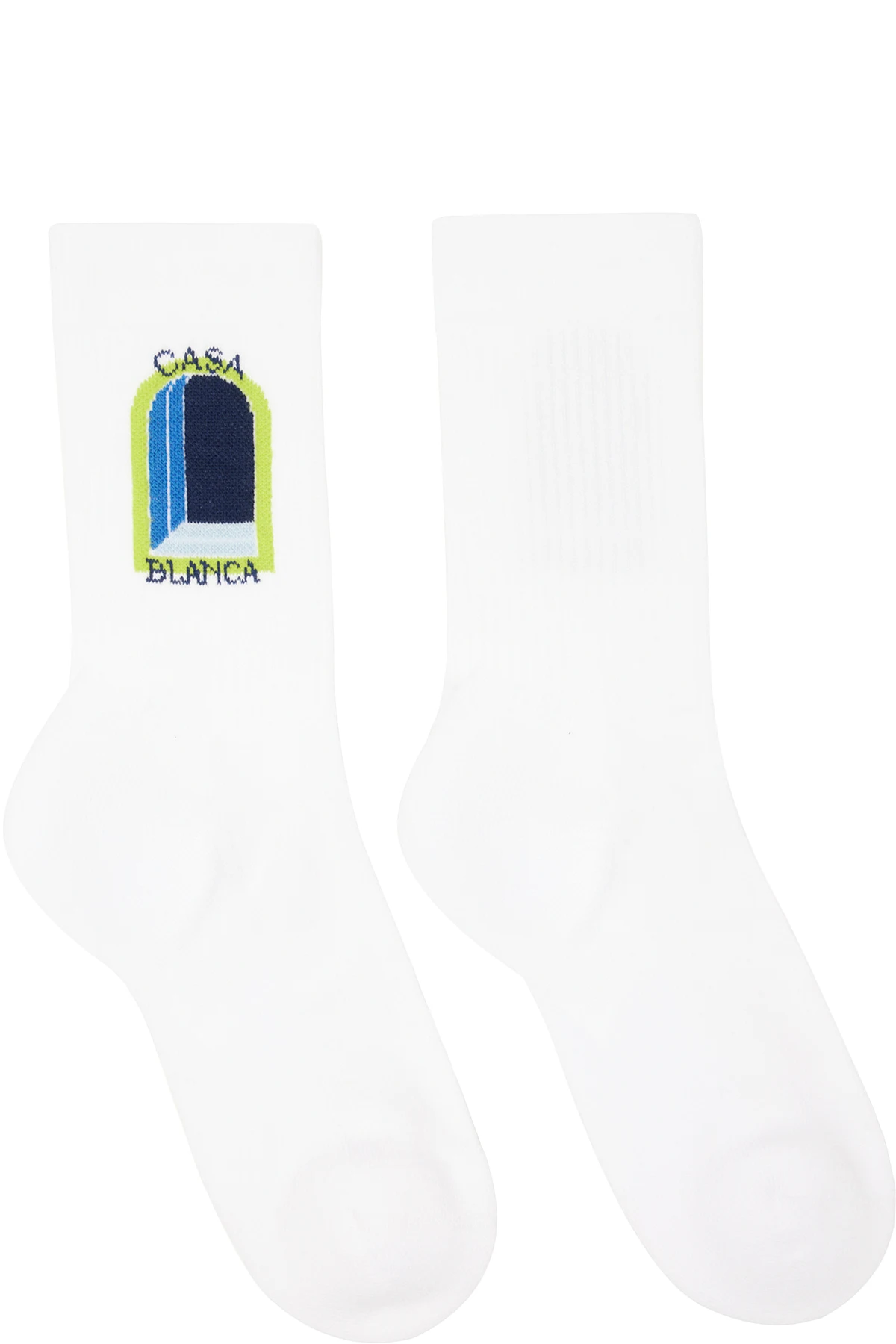 White & Blue Gradient Arch Socks