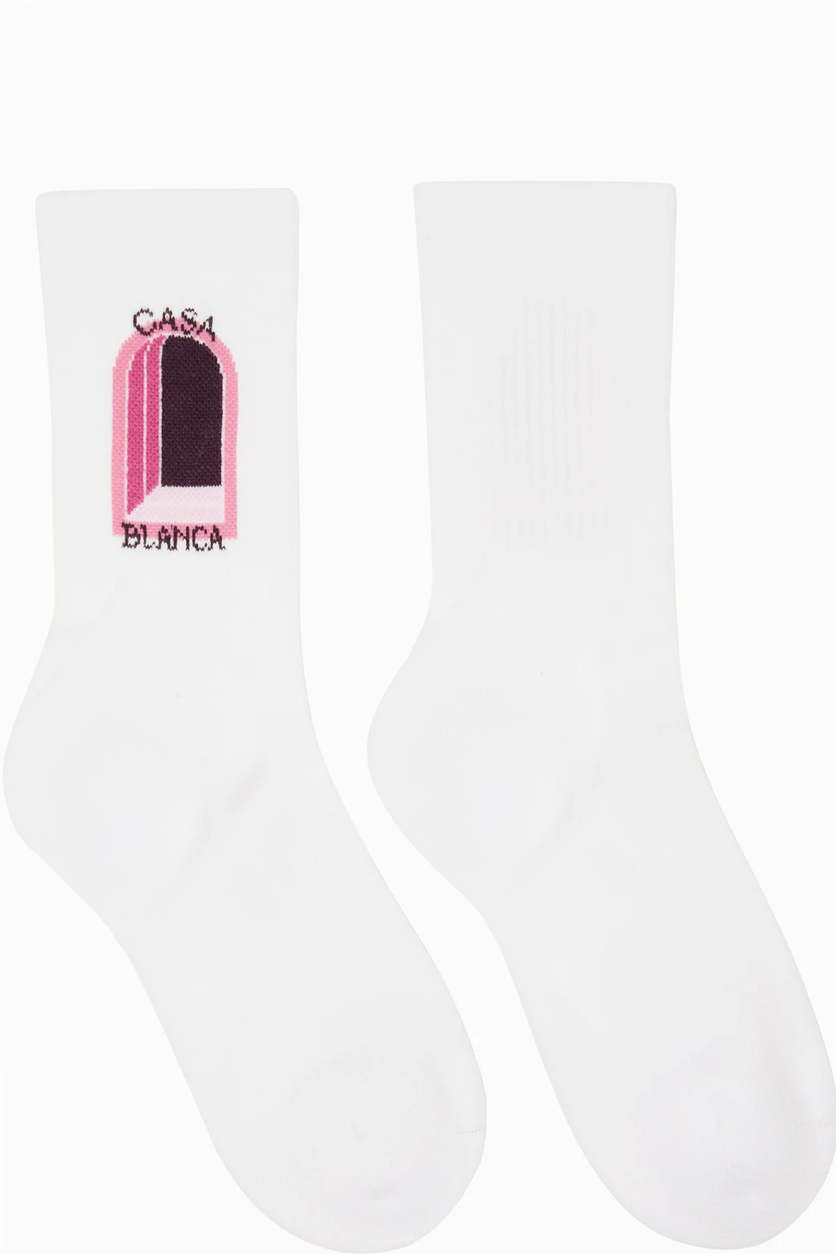 White Aubergine Arch Socks