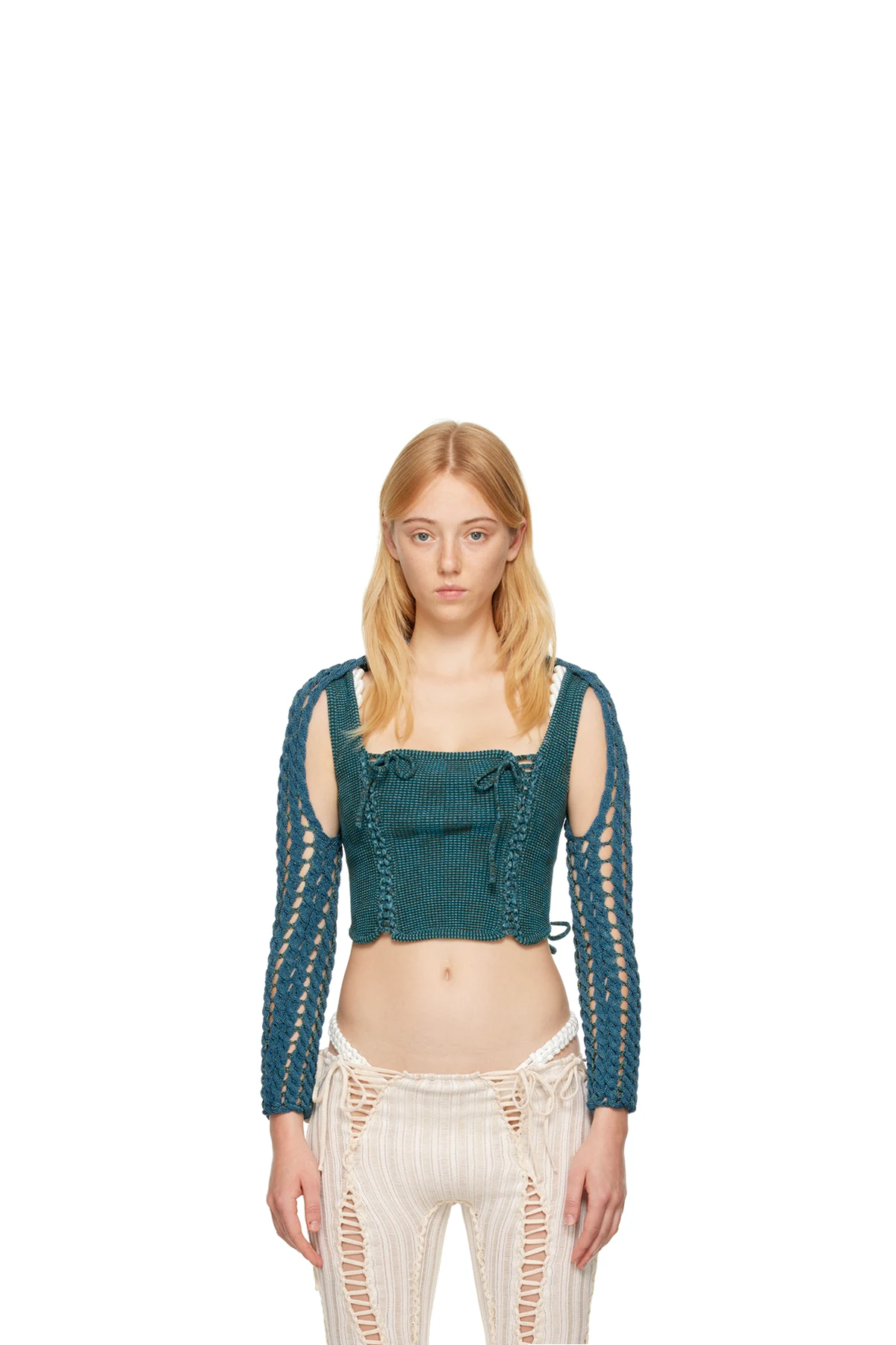 SSENSE Exclusive Blue Minicable Gloves