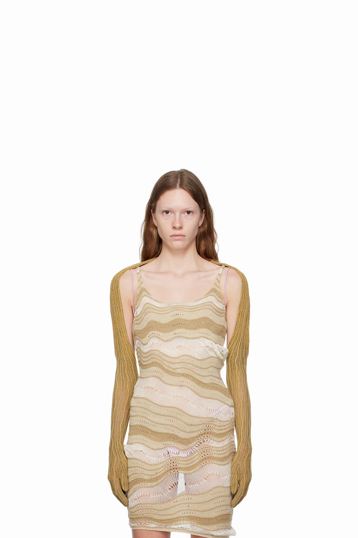 SSENSE Exclusive Green & Orange Gloves