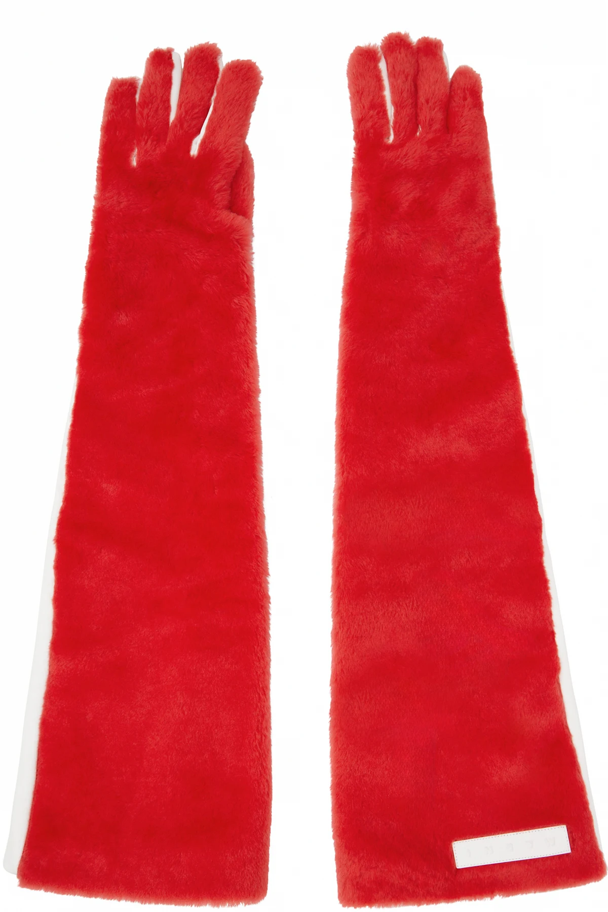 Red & White Long Gloves