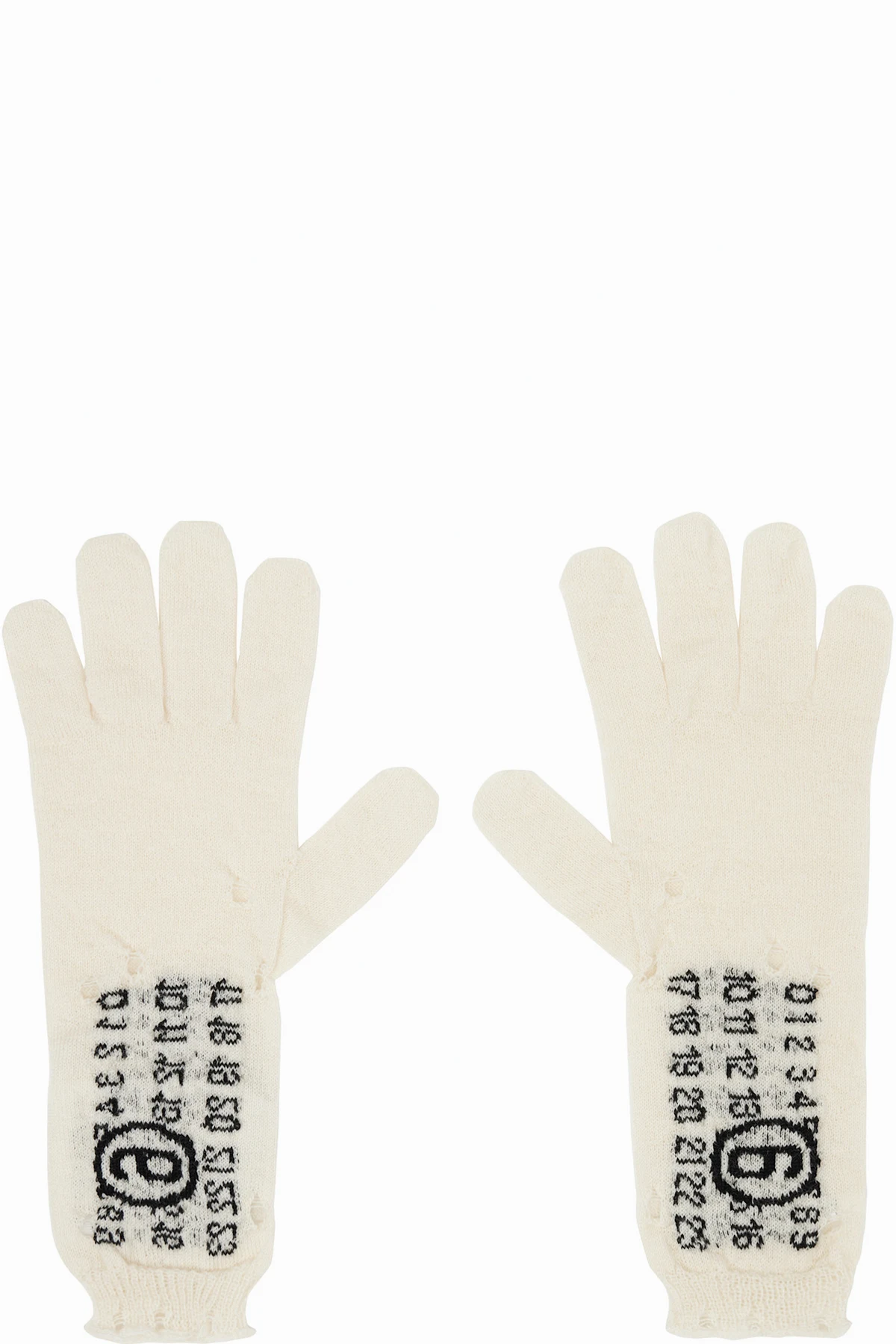 Off-White Wool Gloves