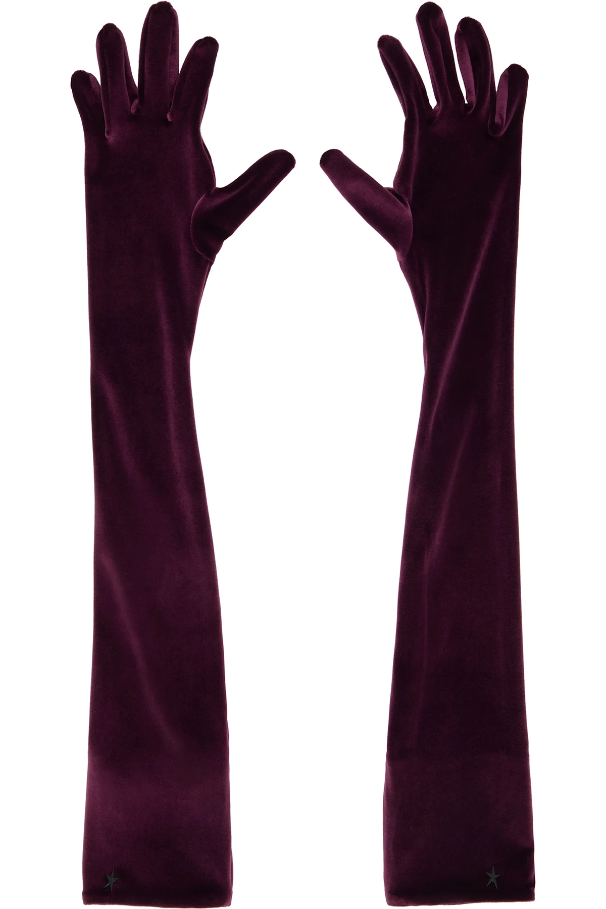 Burgundy Velour Gloves