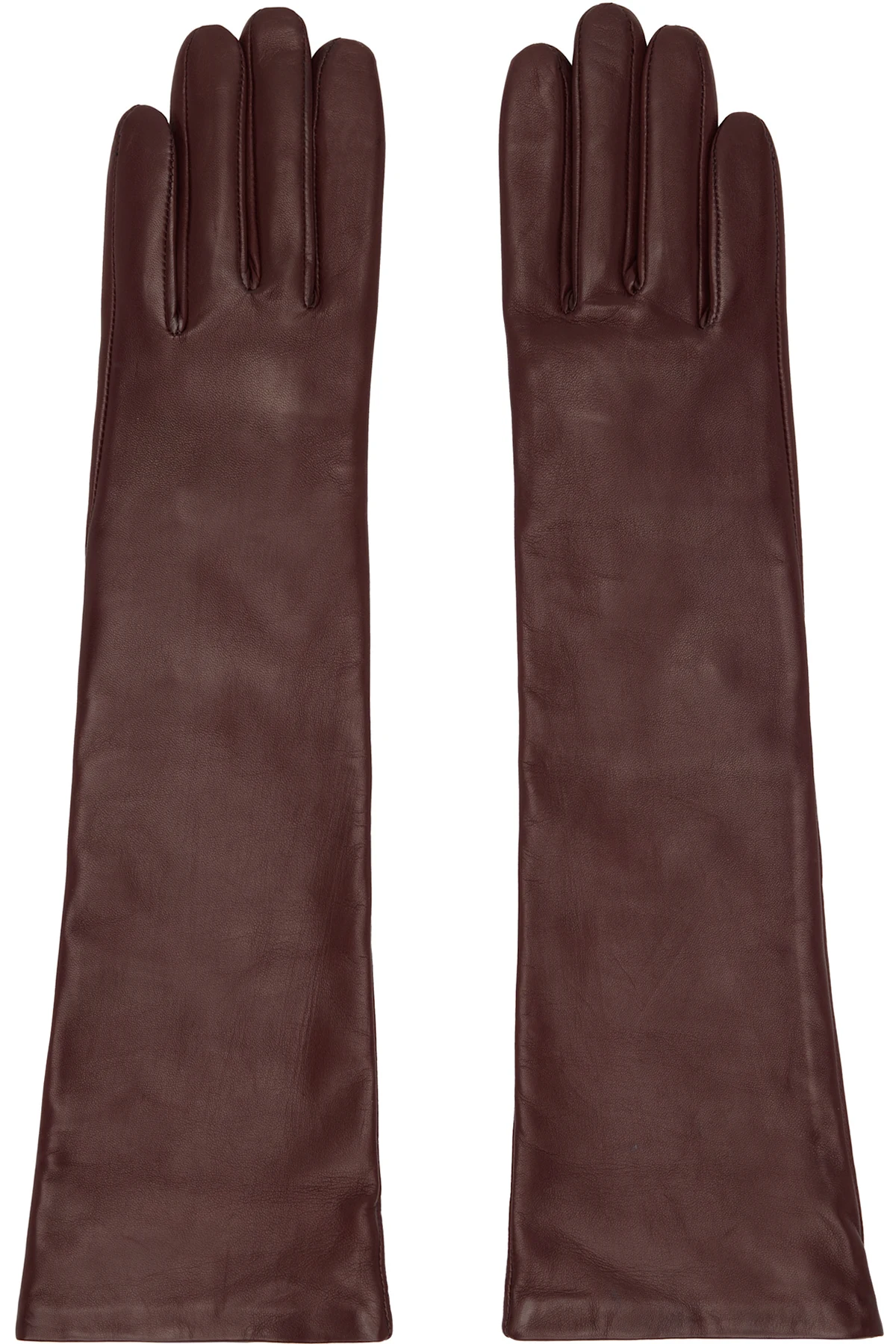 Burgundy Essentials Long Gloves