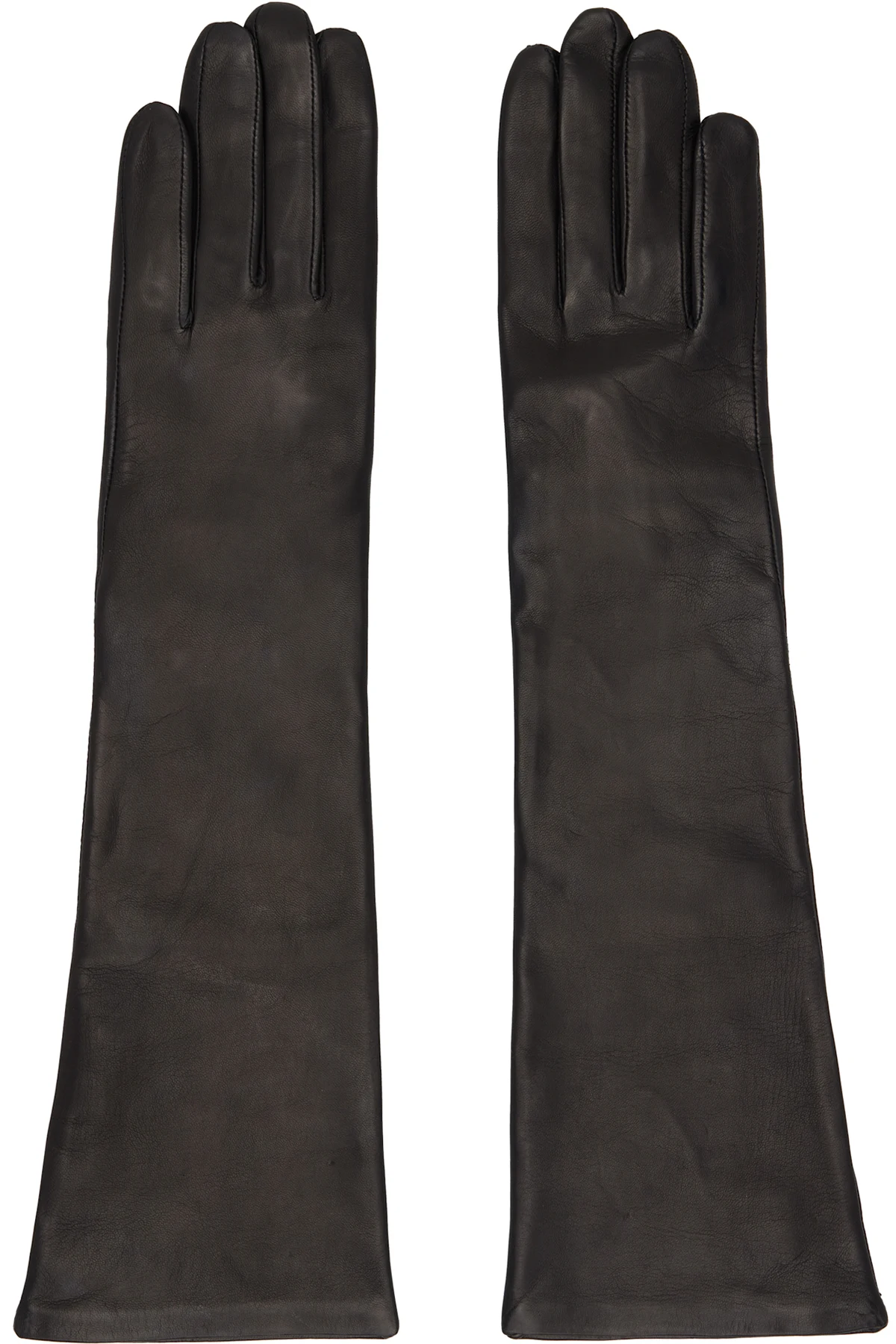 Black Essentials Long Gloves