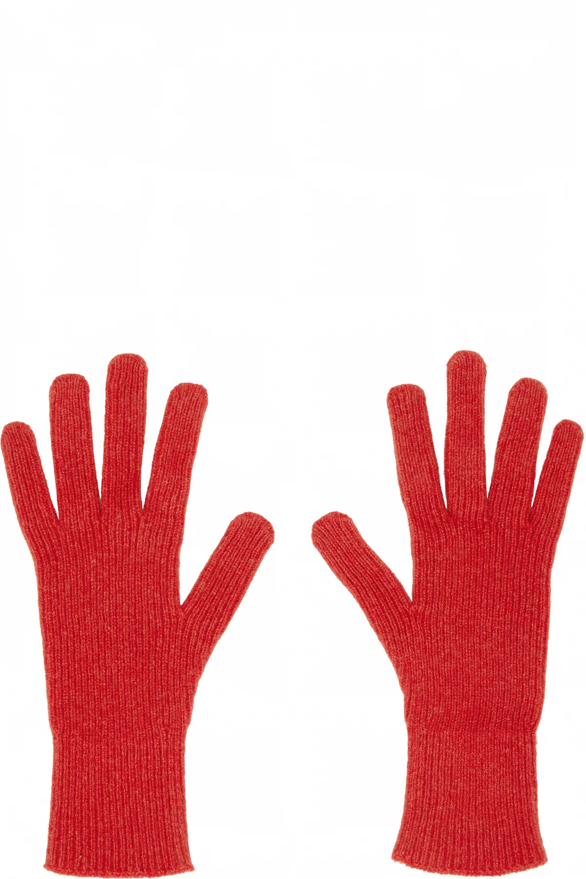 Red Ribbed Gloves