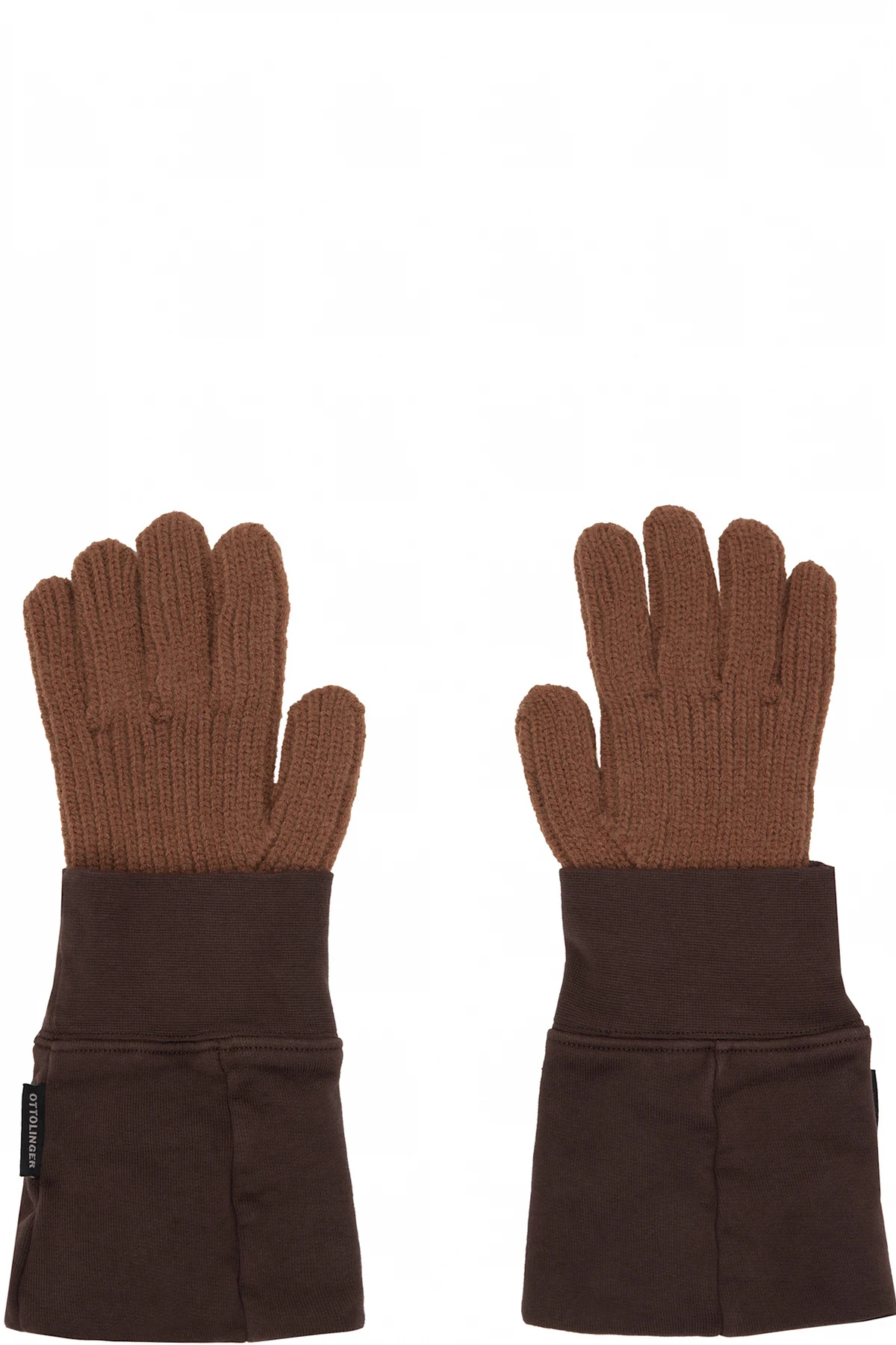 Brown Deconstructed Sleeve Glove