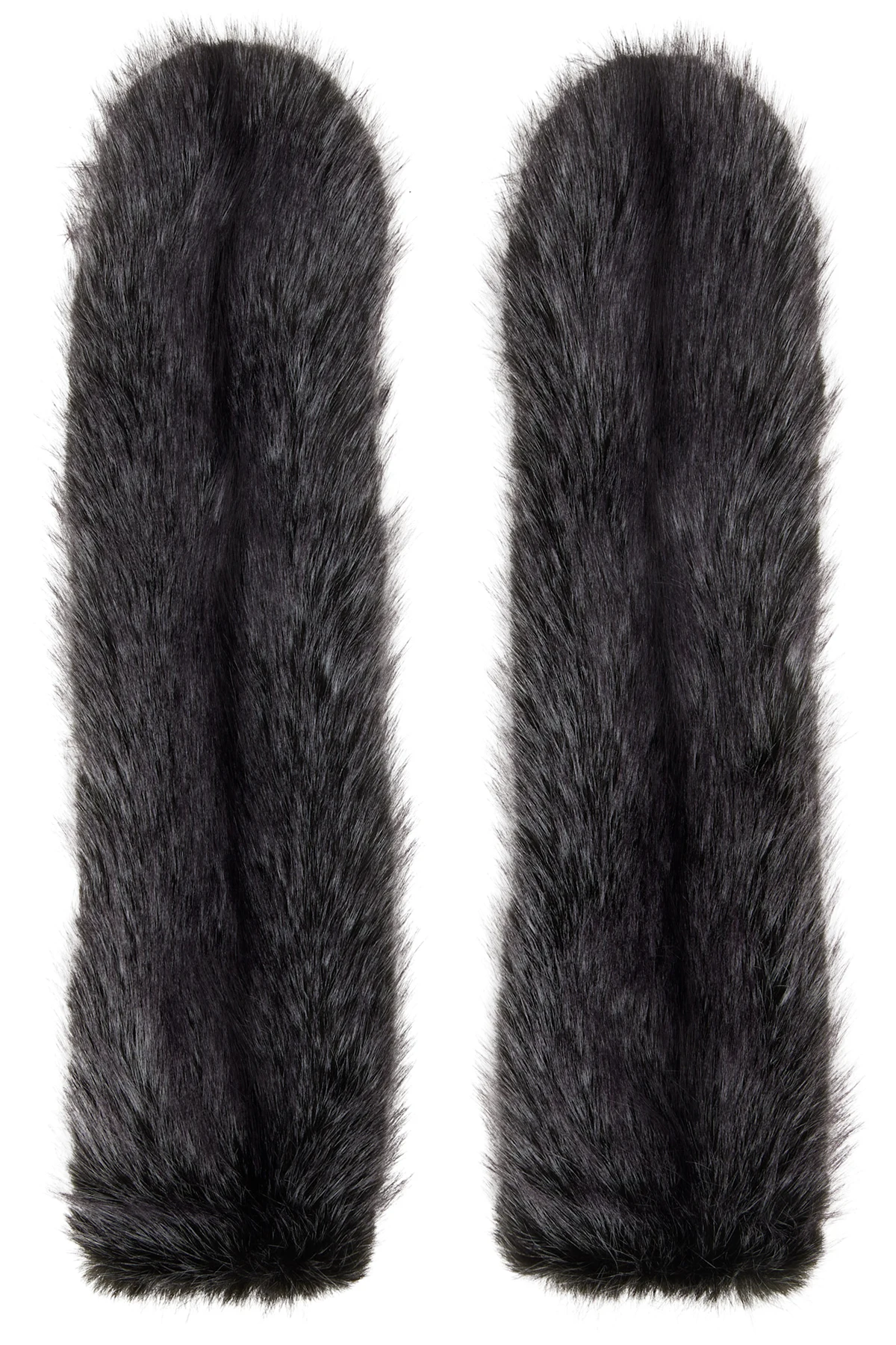 SSENSE Exclusive Gray Mink Faux-Fur Mittens