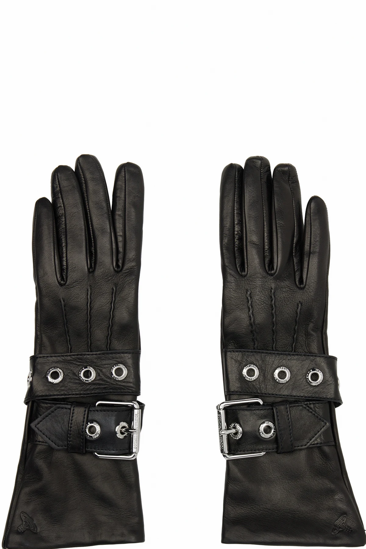 Black Belt Buckle Gloves