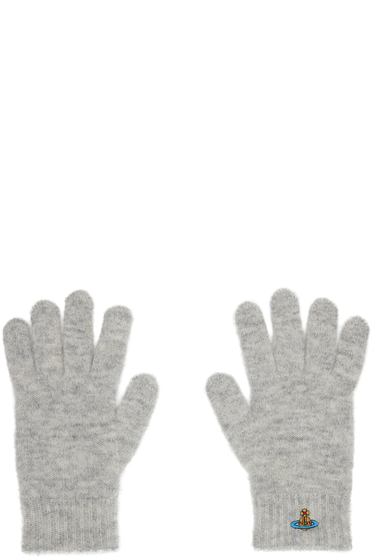 Gray Fluffy Gloves