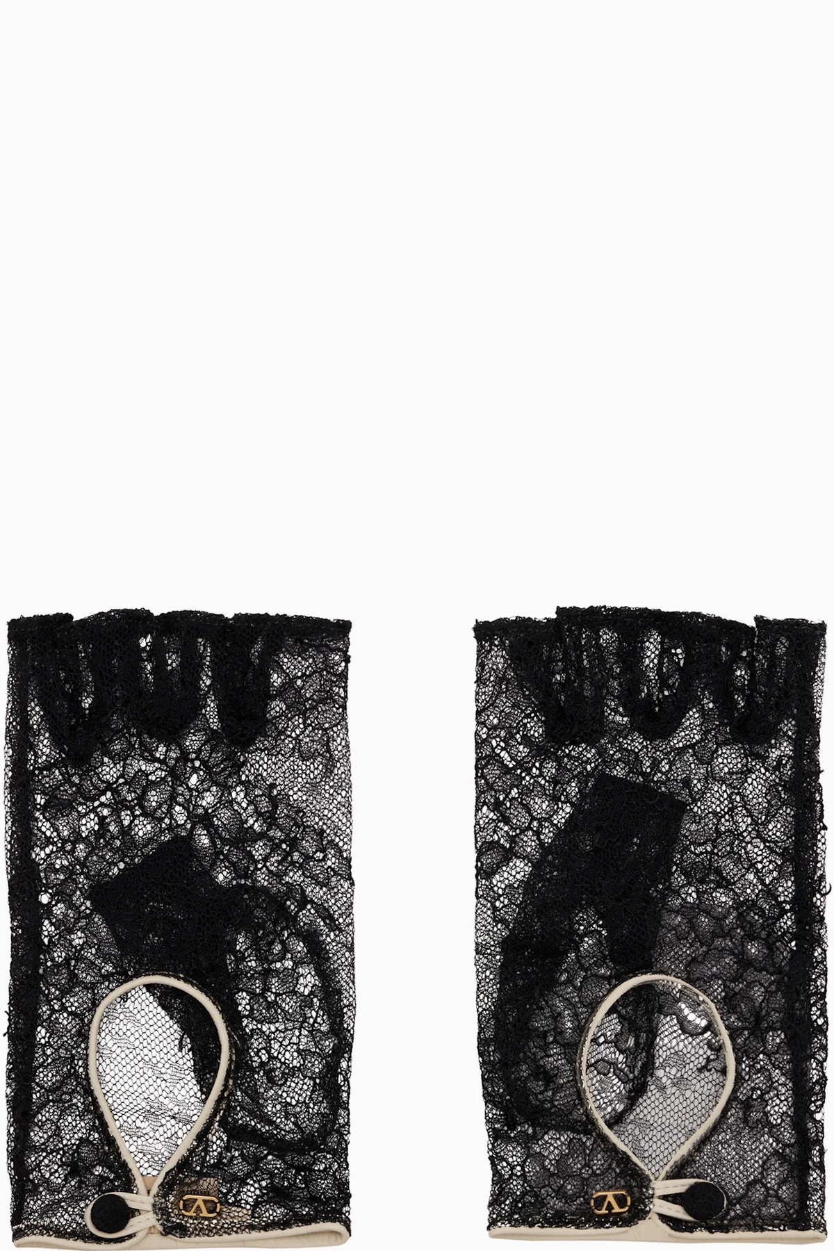 Black VLogo Signature Biker Gloves