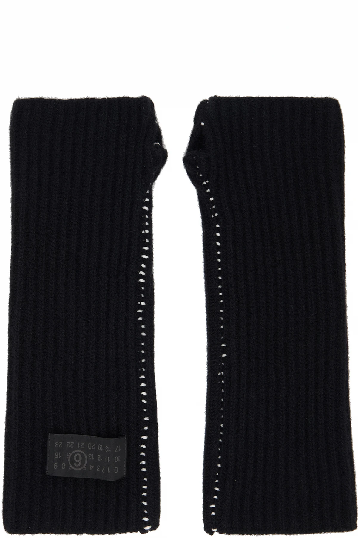 Black Fisherman Knit Arm Warmers