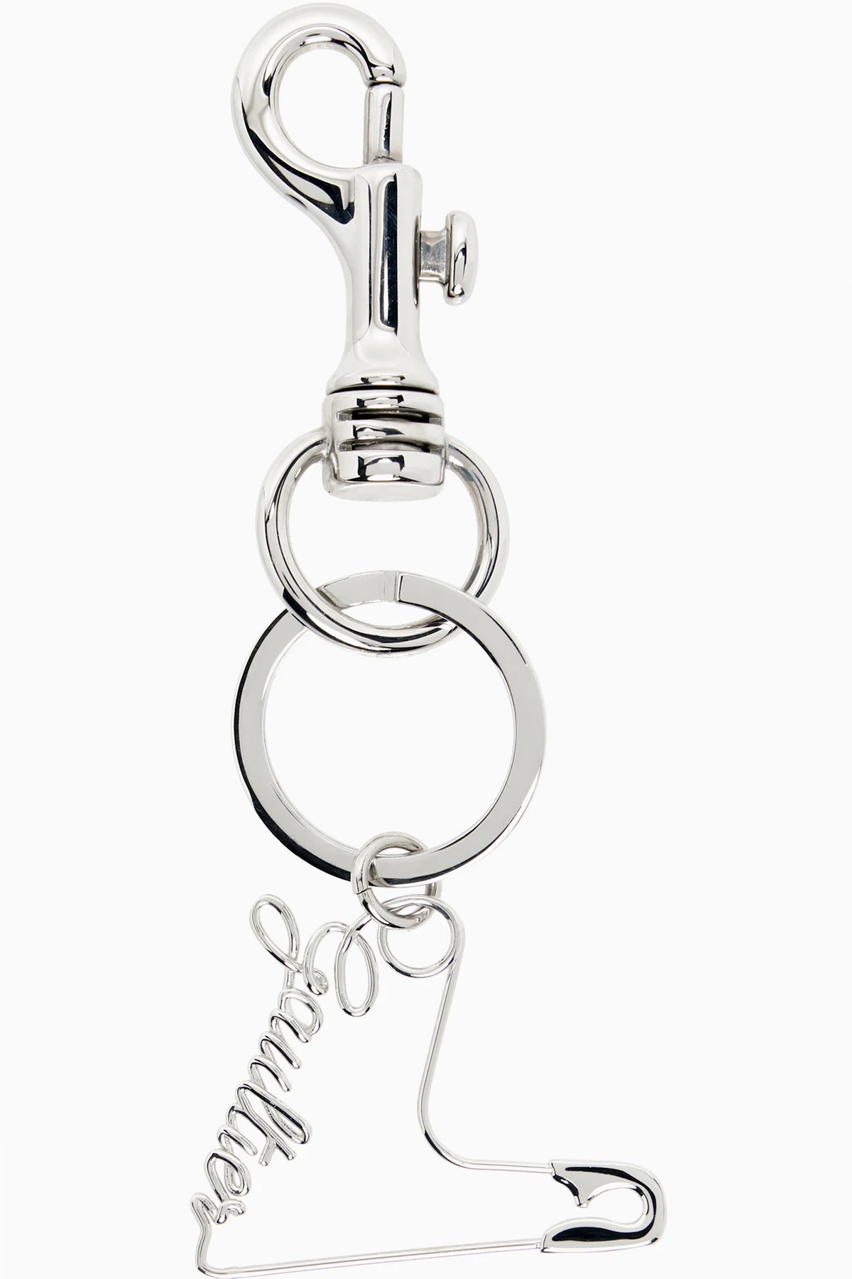 Silver 'The Heart Safety Pin' Keychain