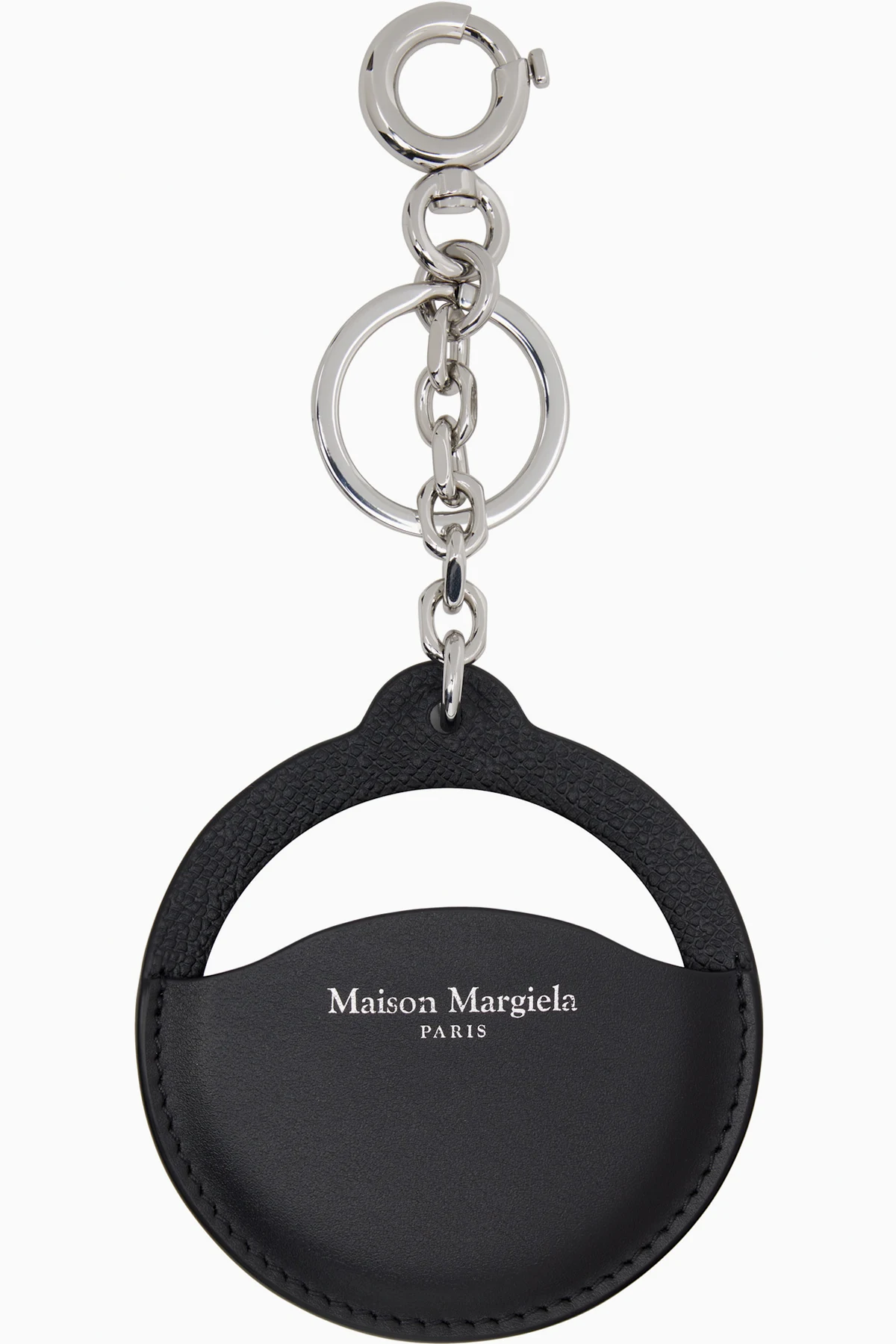 Black Circular Keychain