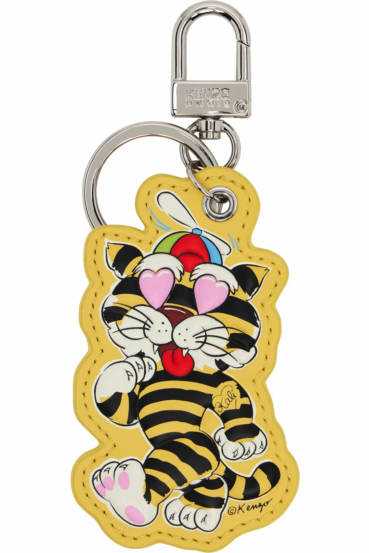 Yellow Kenzo Paris 'KENZO Cartoon' Charm Keychain