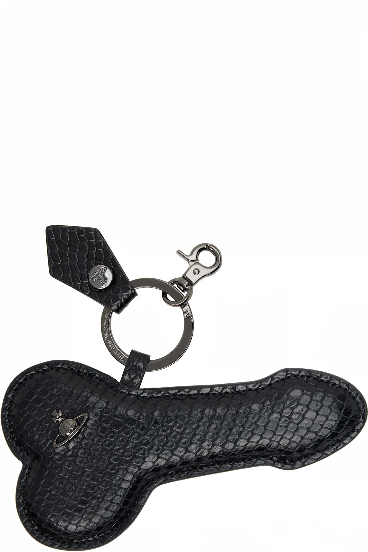 Black Snake Embossed 'Penis' Keychain