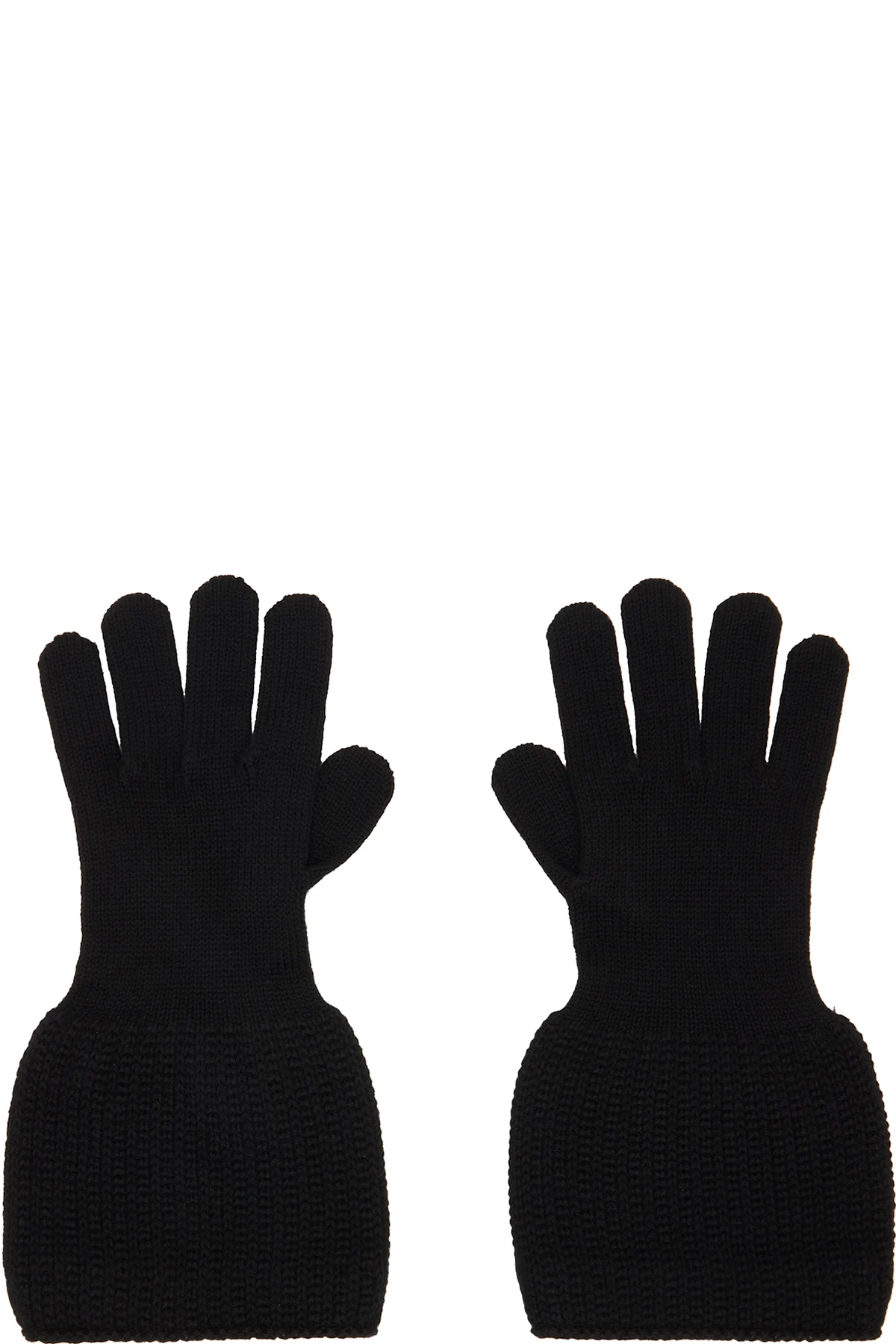 Black Knitted Gloves