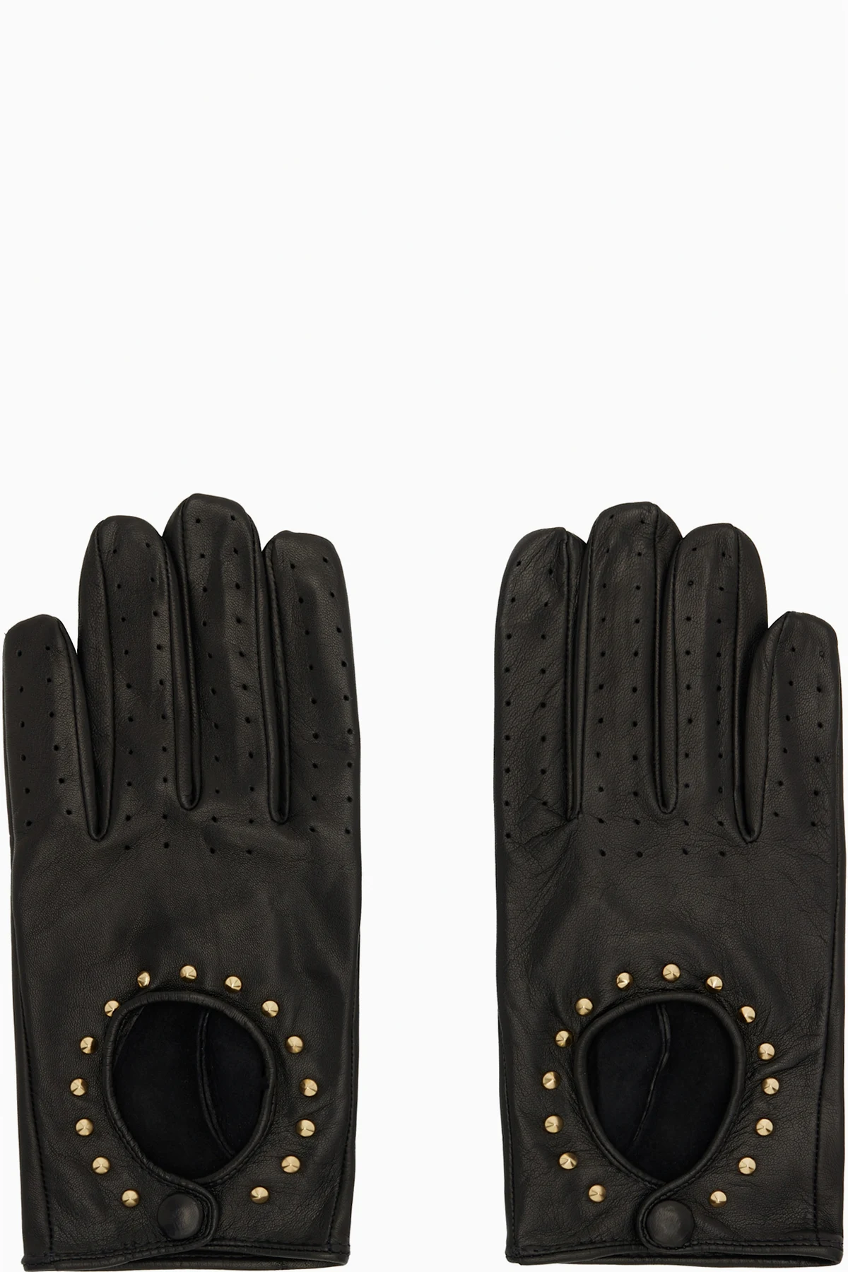 Black Leather Driving Gloves