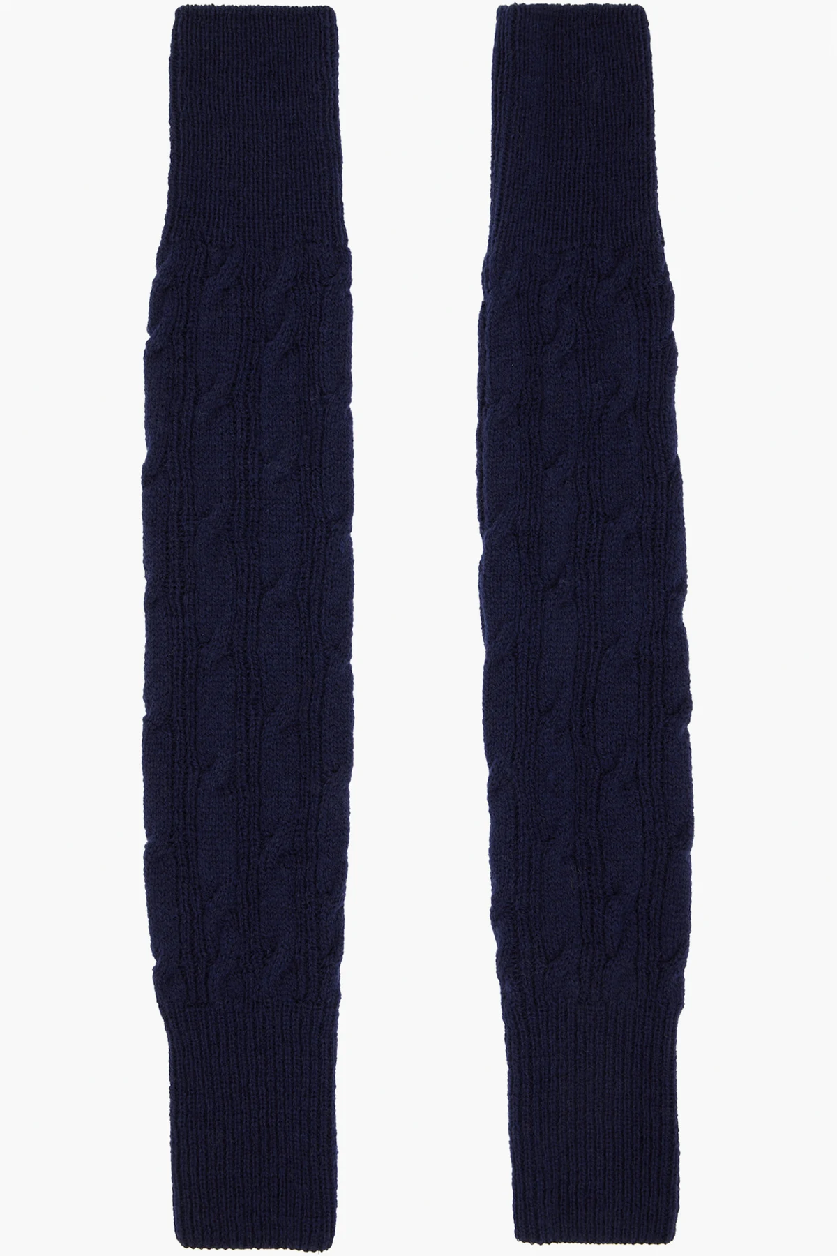 Navy Wool Arm Warmers