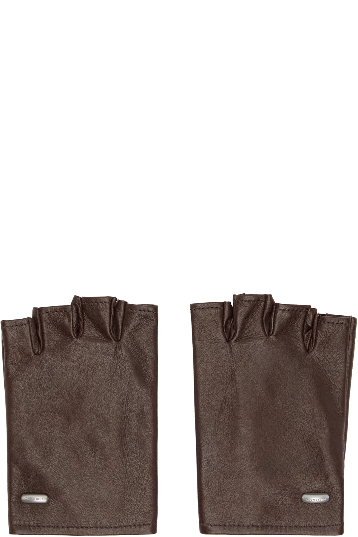 Burgundy Biker Gloves