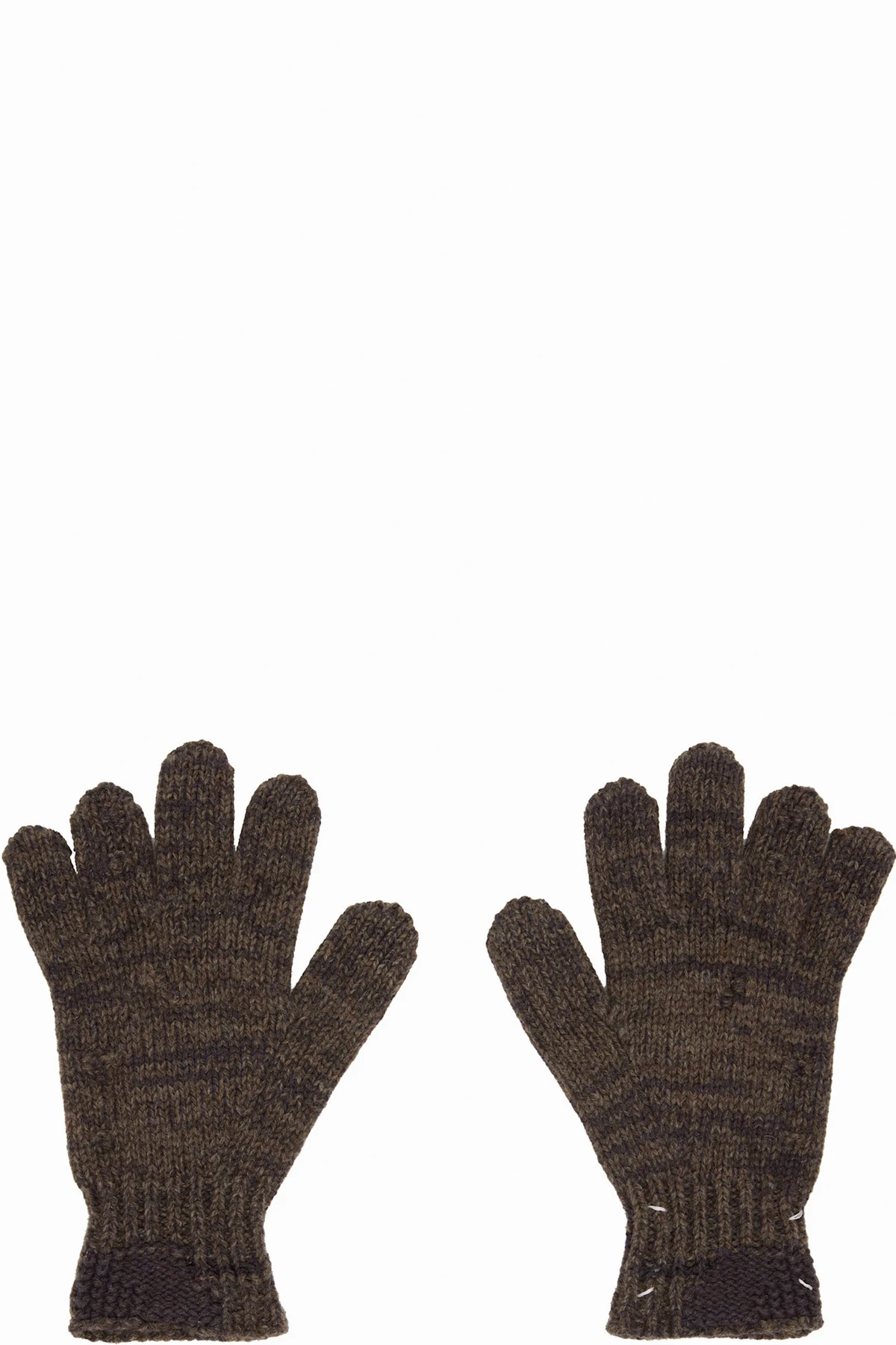Brown Knit Gloves