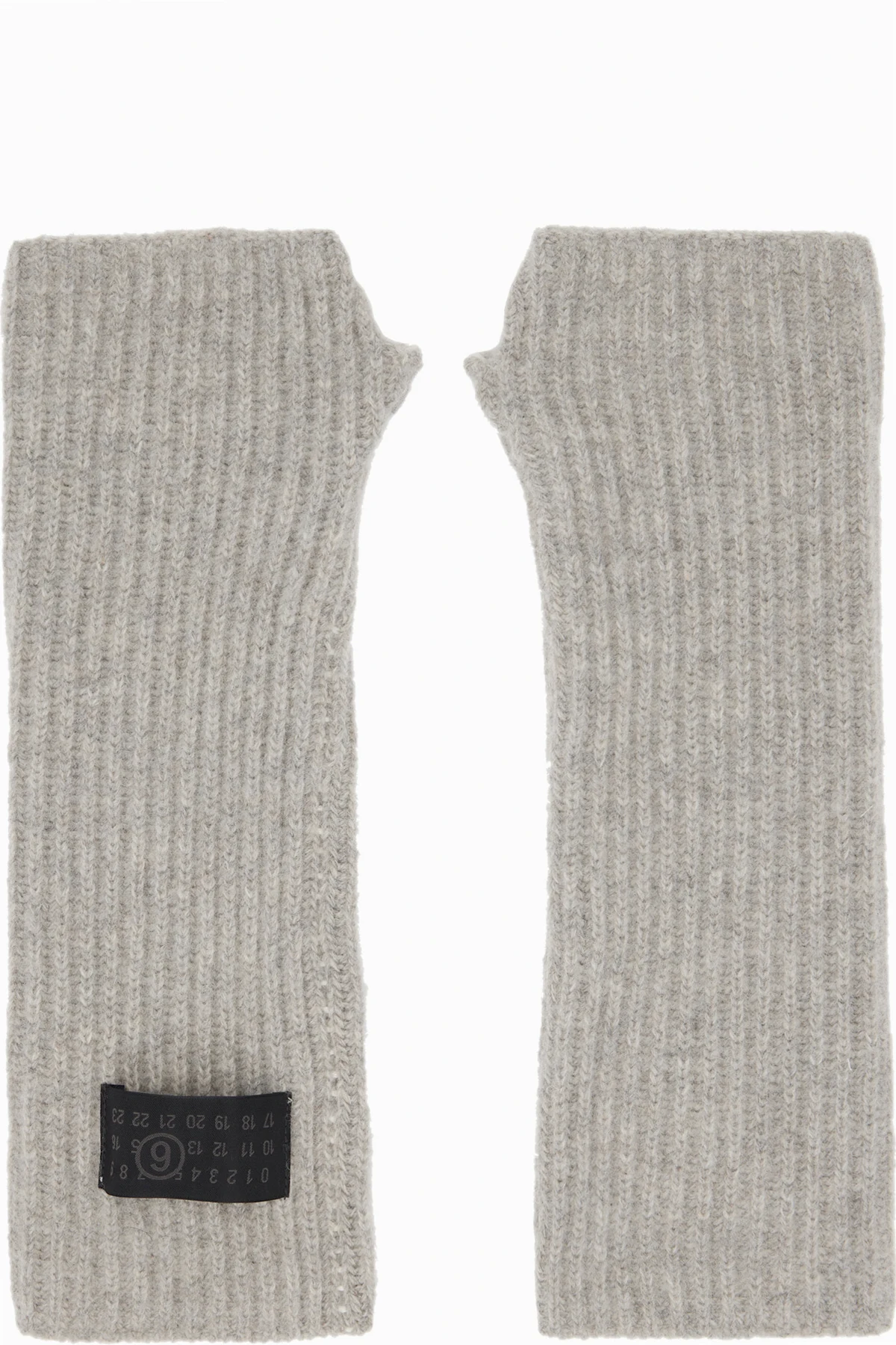 Gray Fisherman Knit Arm Warmers