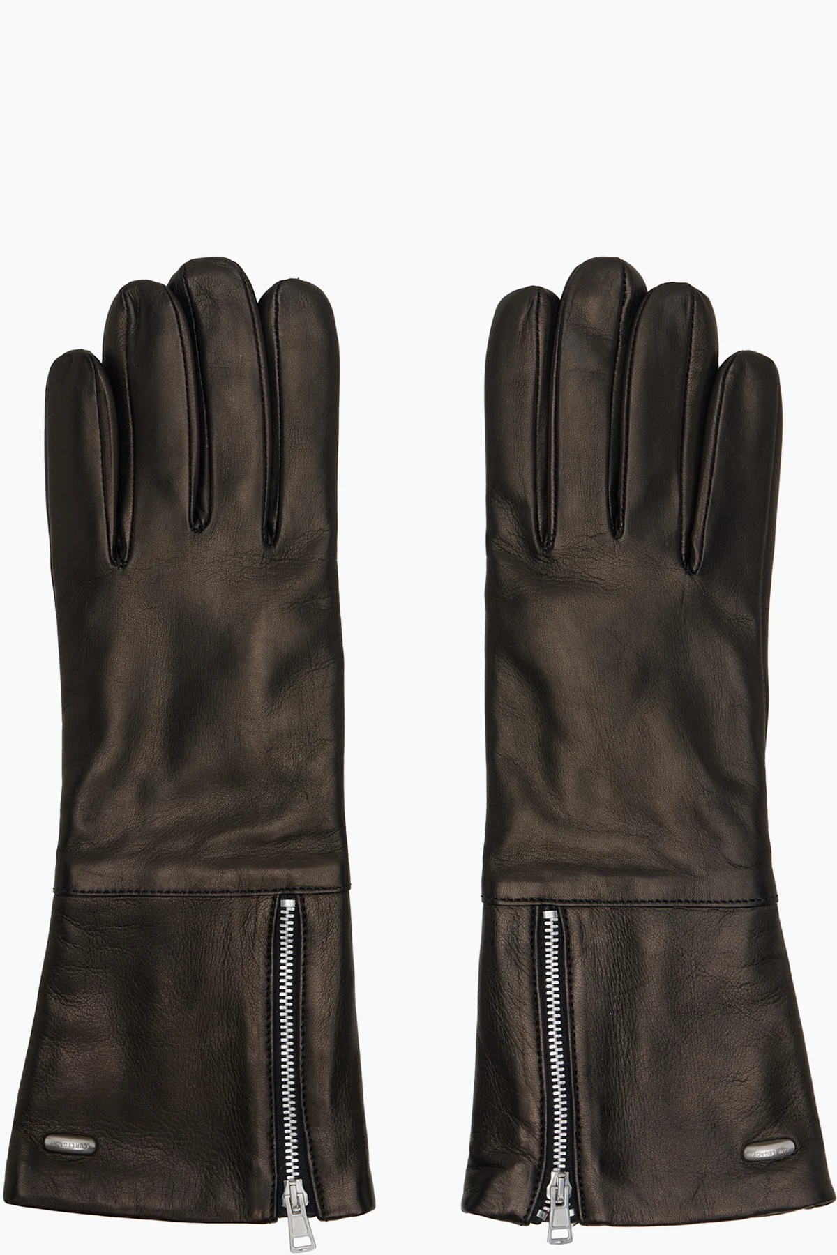 Black Zipped Gloves