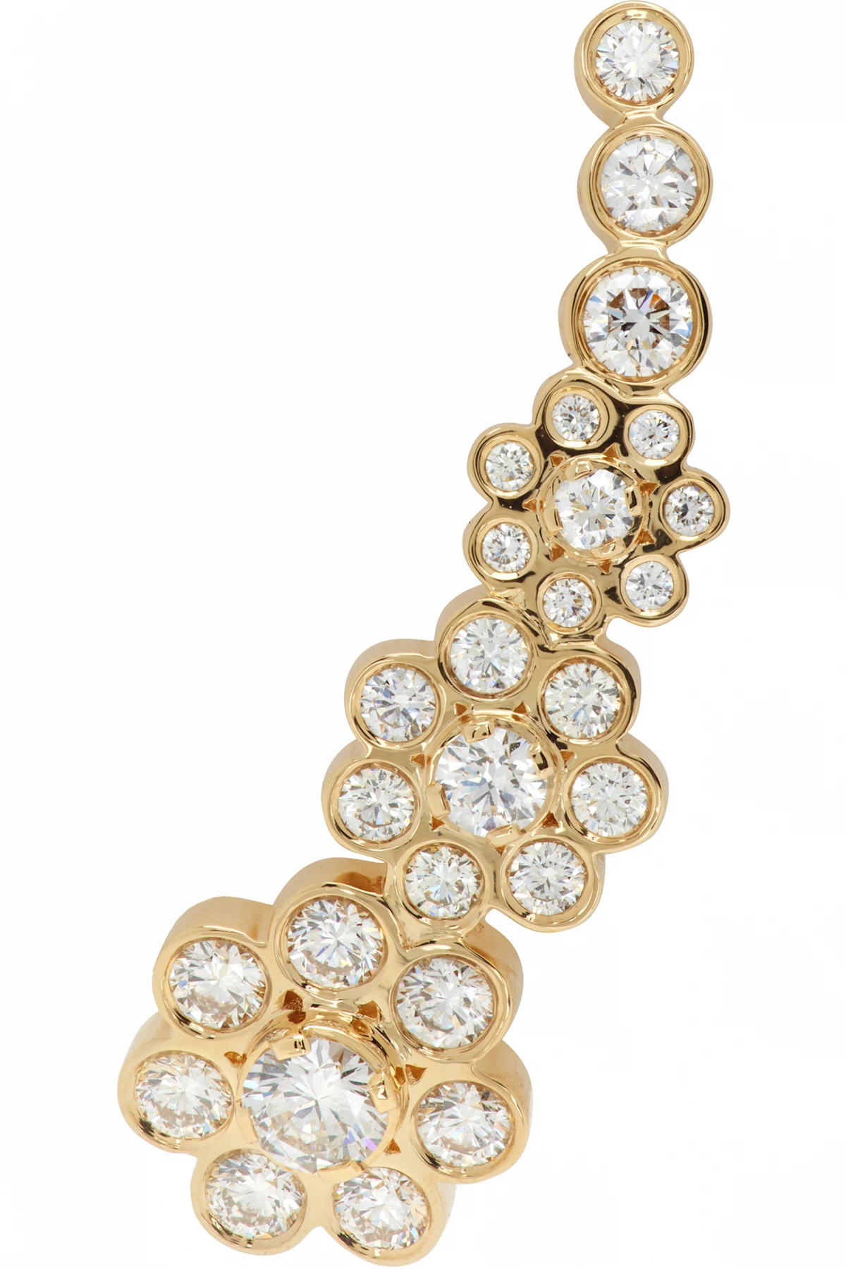 Croissant Fleur Single Earring