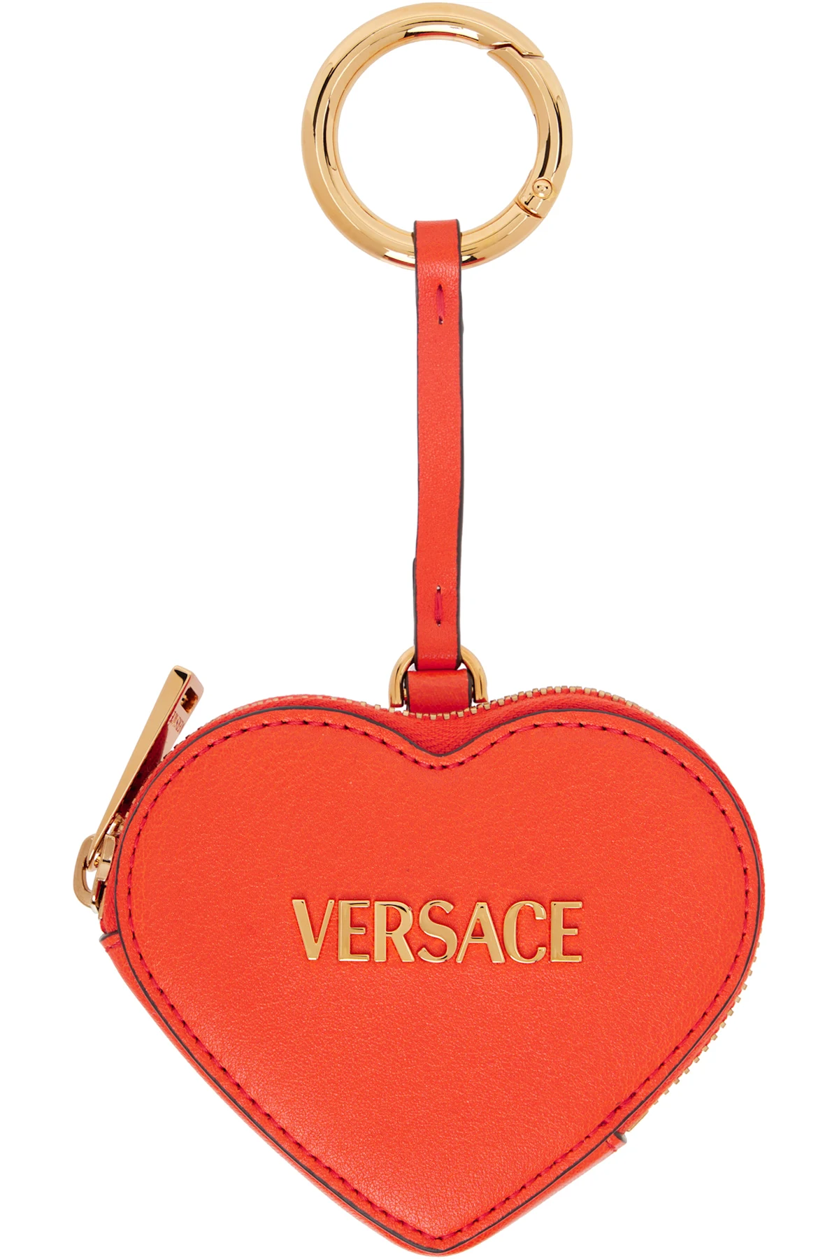 Orange 'Versace' Tag Coin Pouch