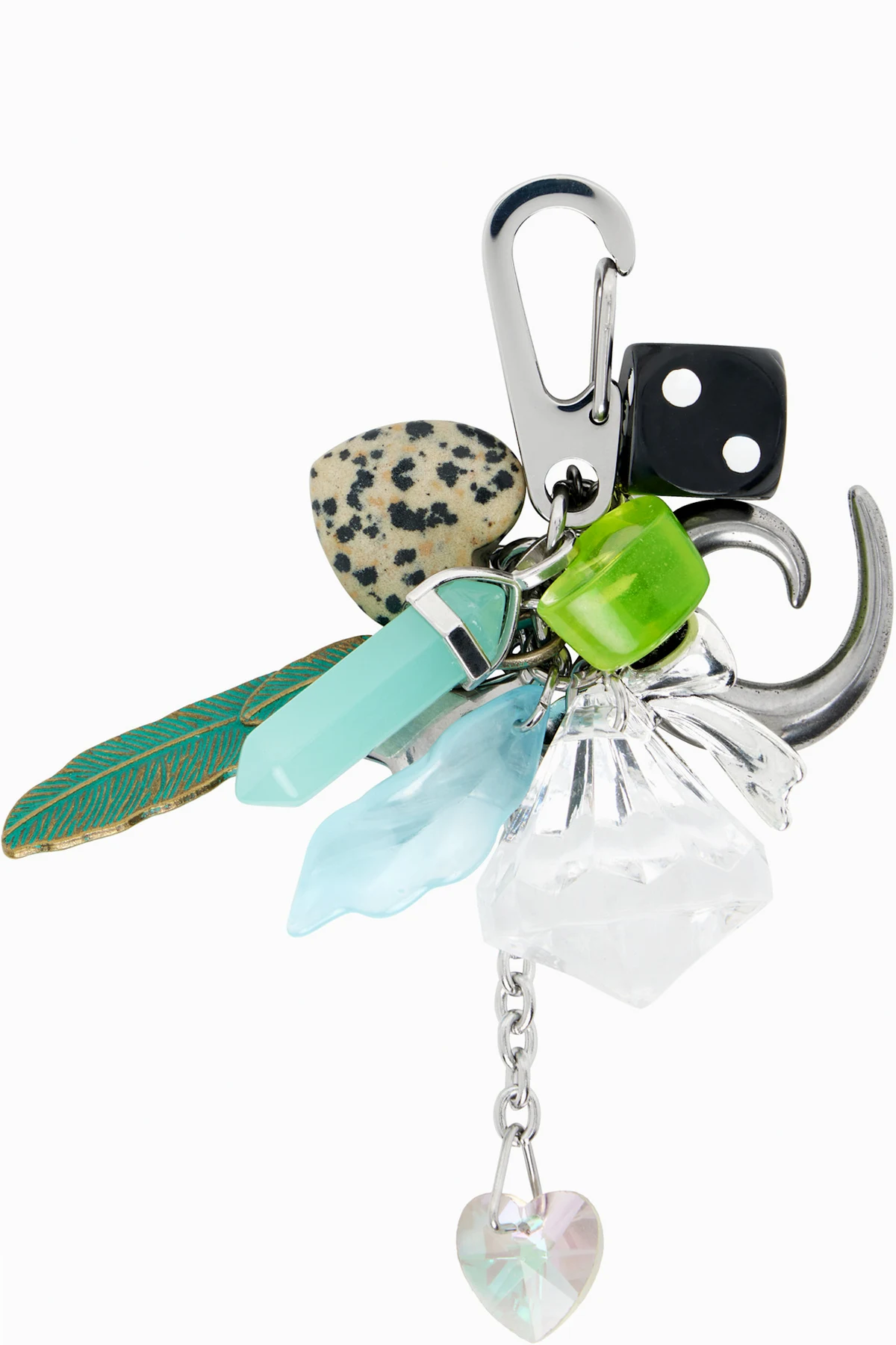 Silver Misty Bag Charm Keychain