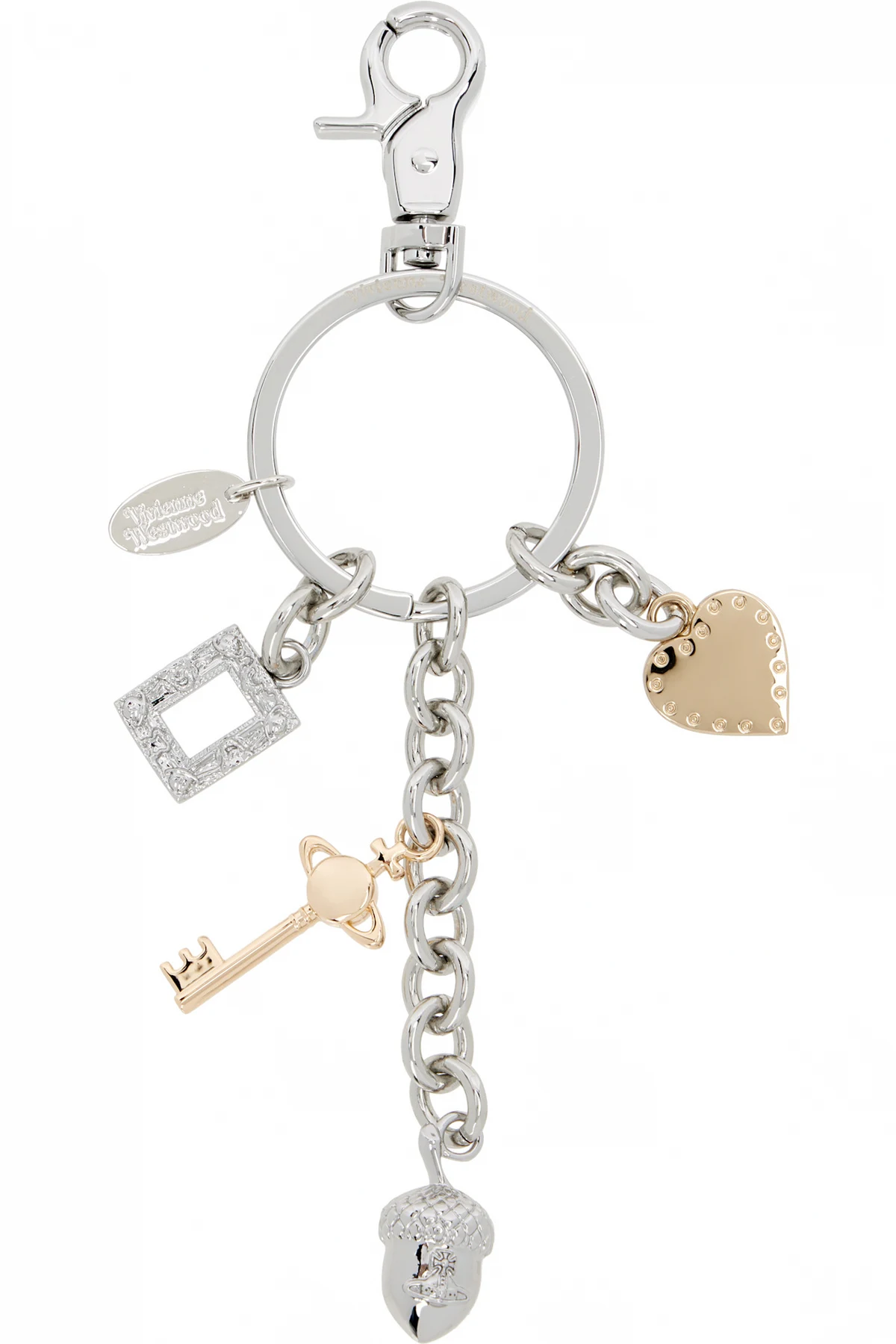 Silver Multi Charm Keyring