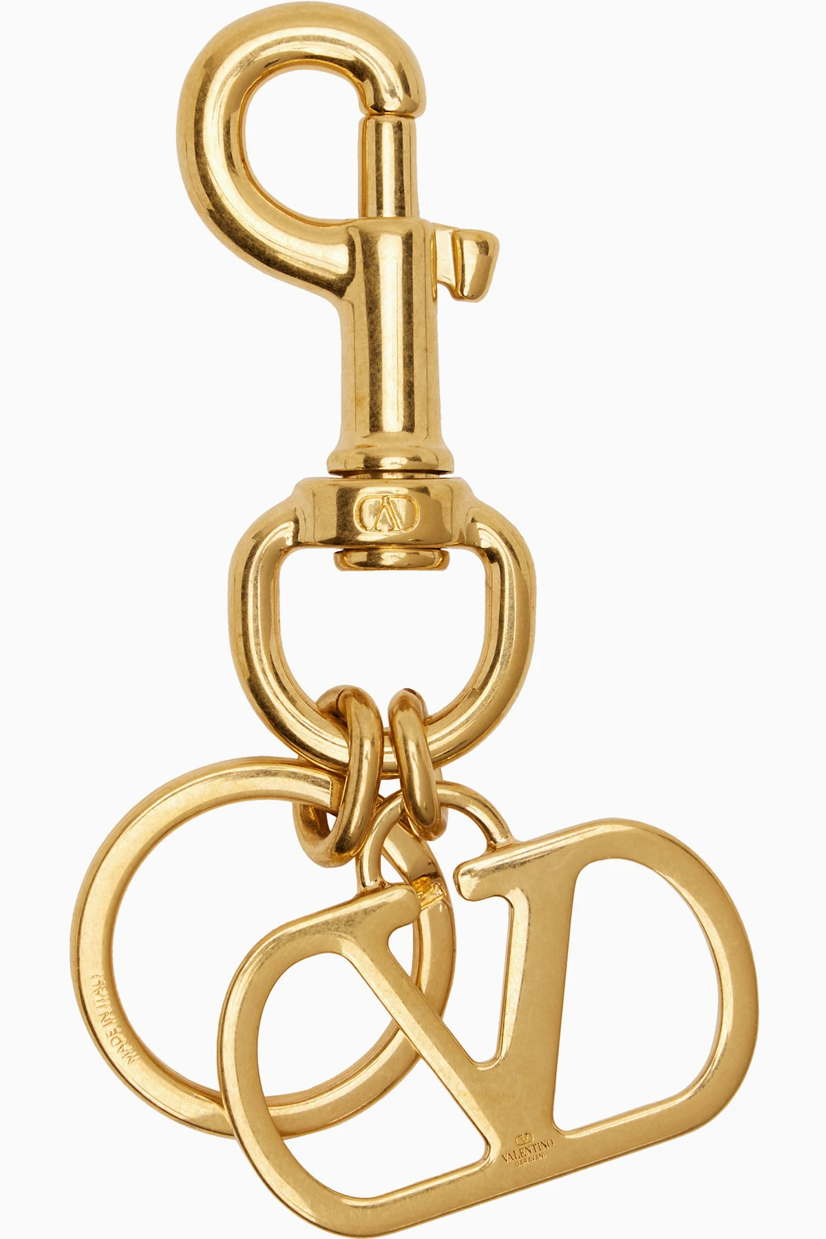 Gold VLogo Signature Bag Charm Keychain