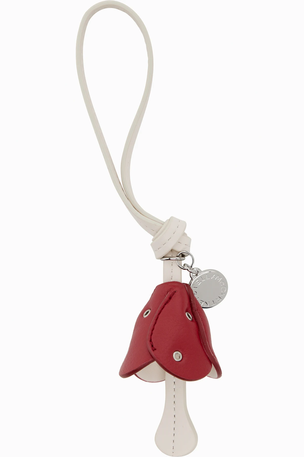 Red & Off-White Mushroom Charm Keychain