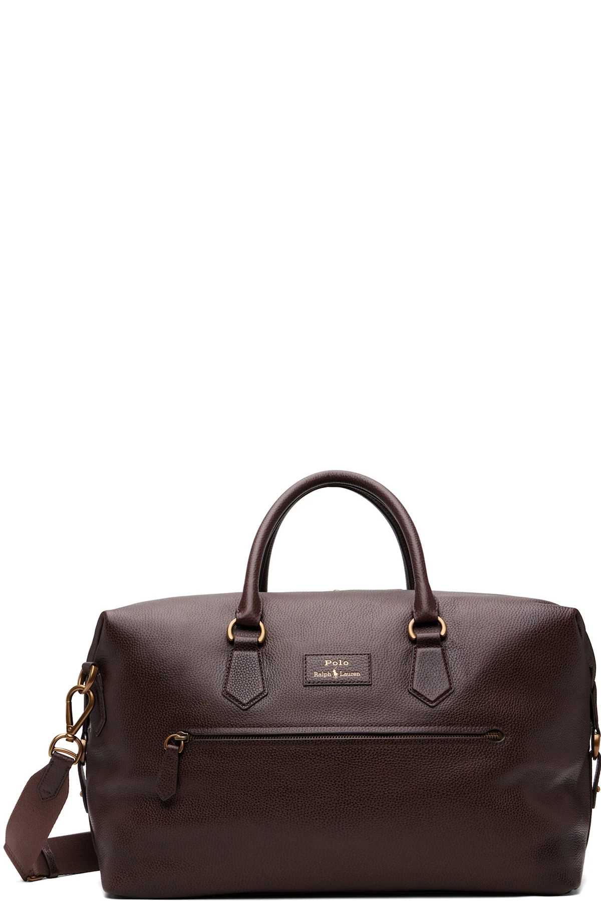 Brown Pebbled Leather Duffle Bag