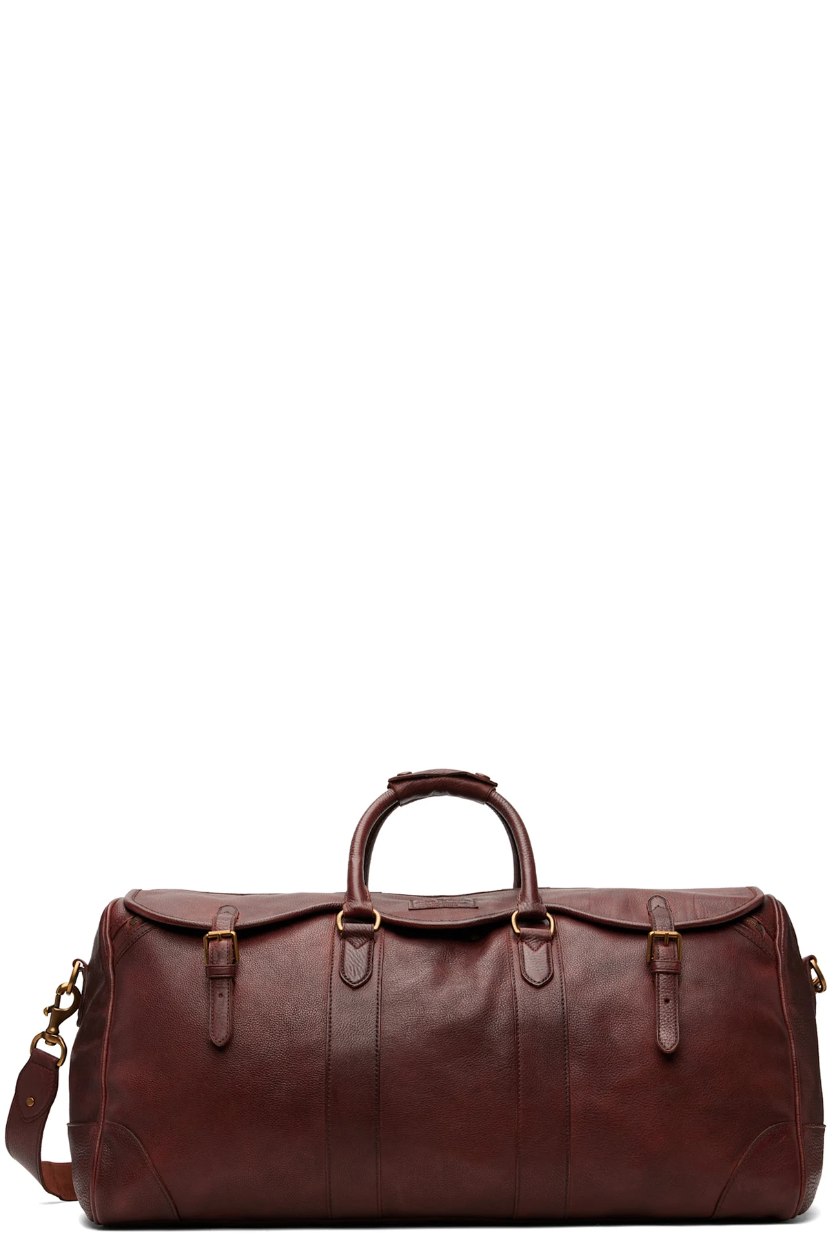 Tan Heritage Leather Duffle Bag
