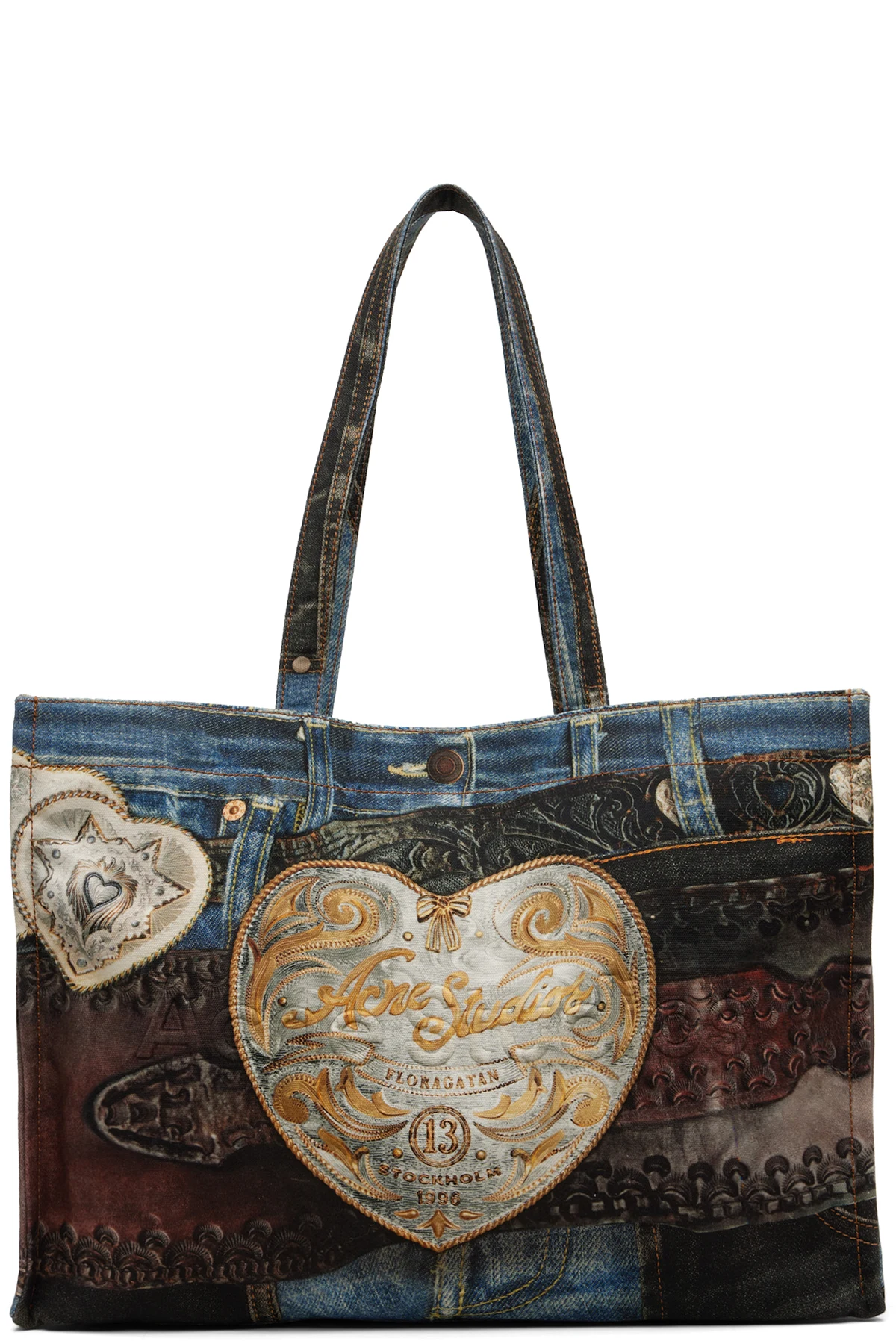 Blue Logo Shoulder Tote