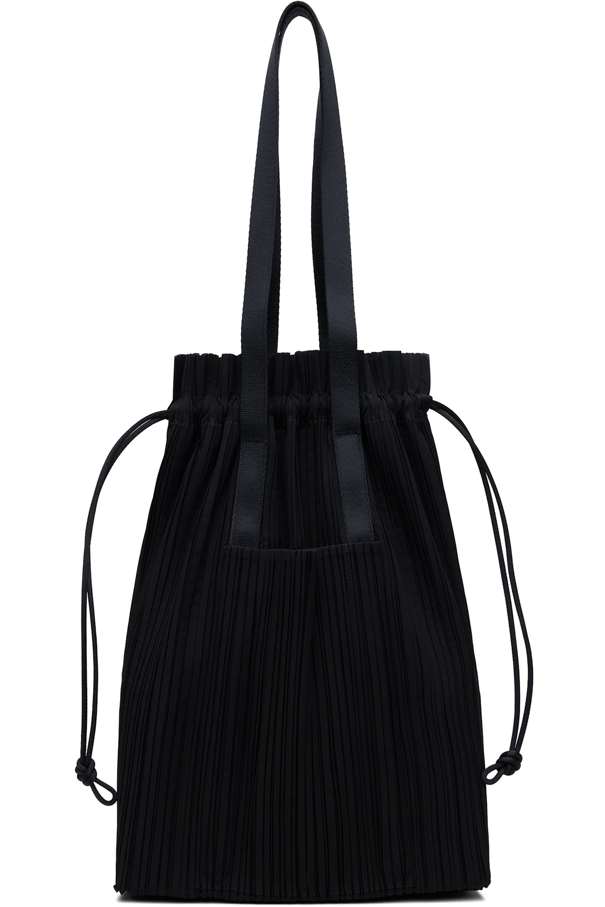 Black Pleats Tote
