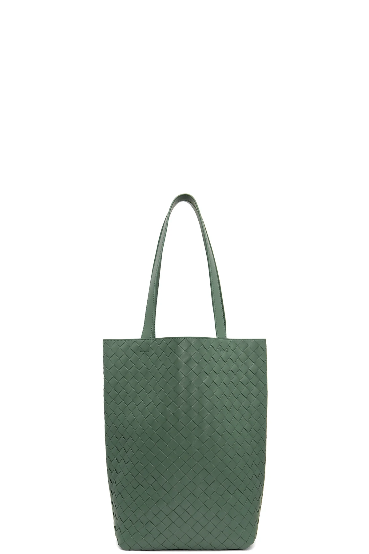 Green Small Intrecciato Tote