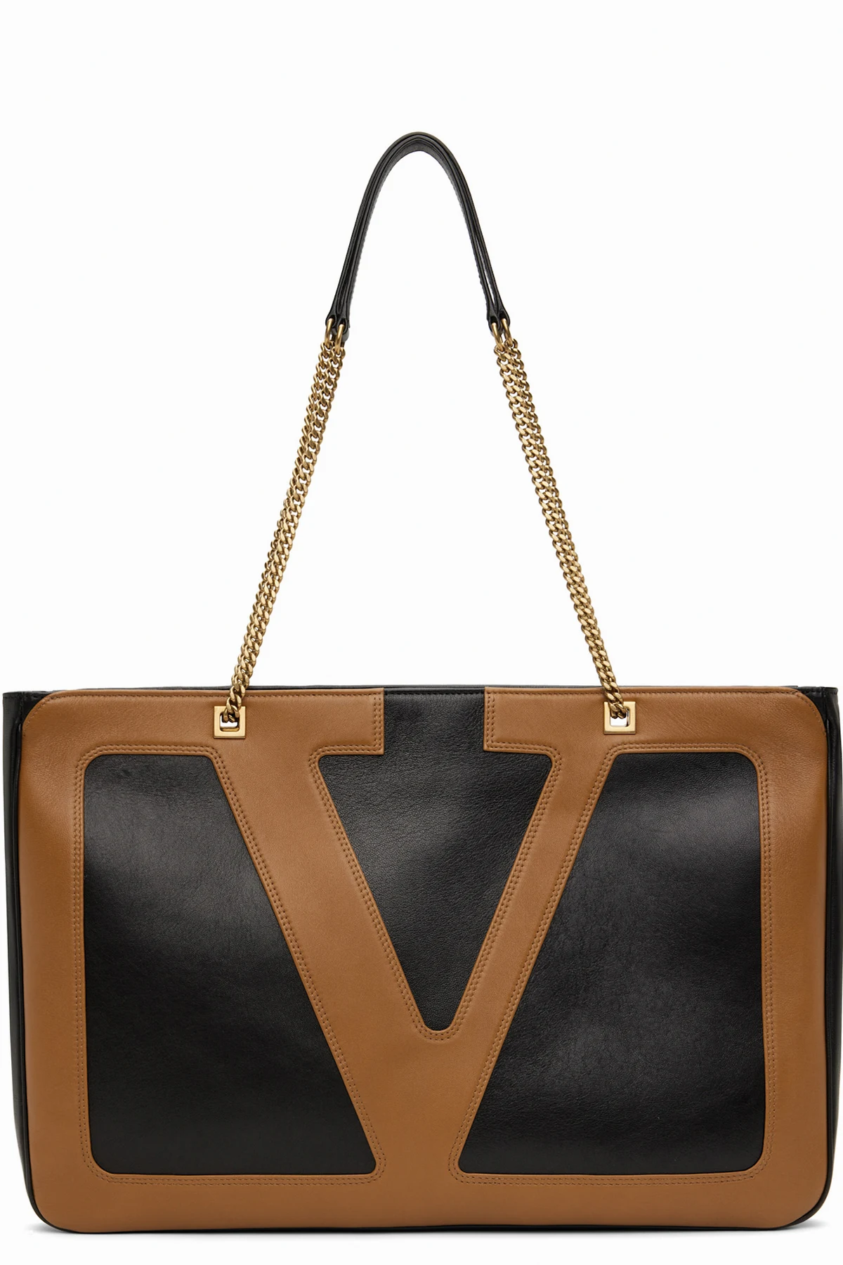 Brown & Black Viva Superstar Nappa Leather Shopping Tote