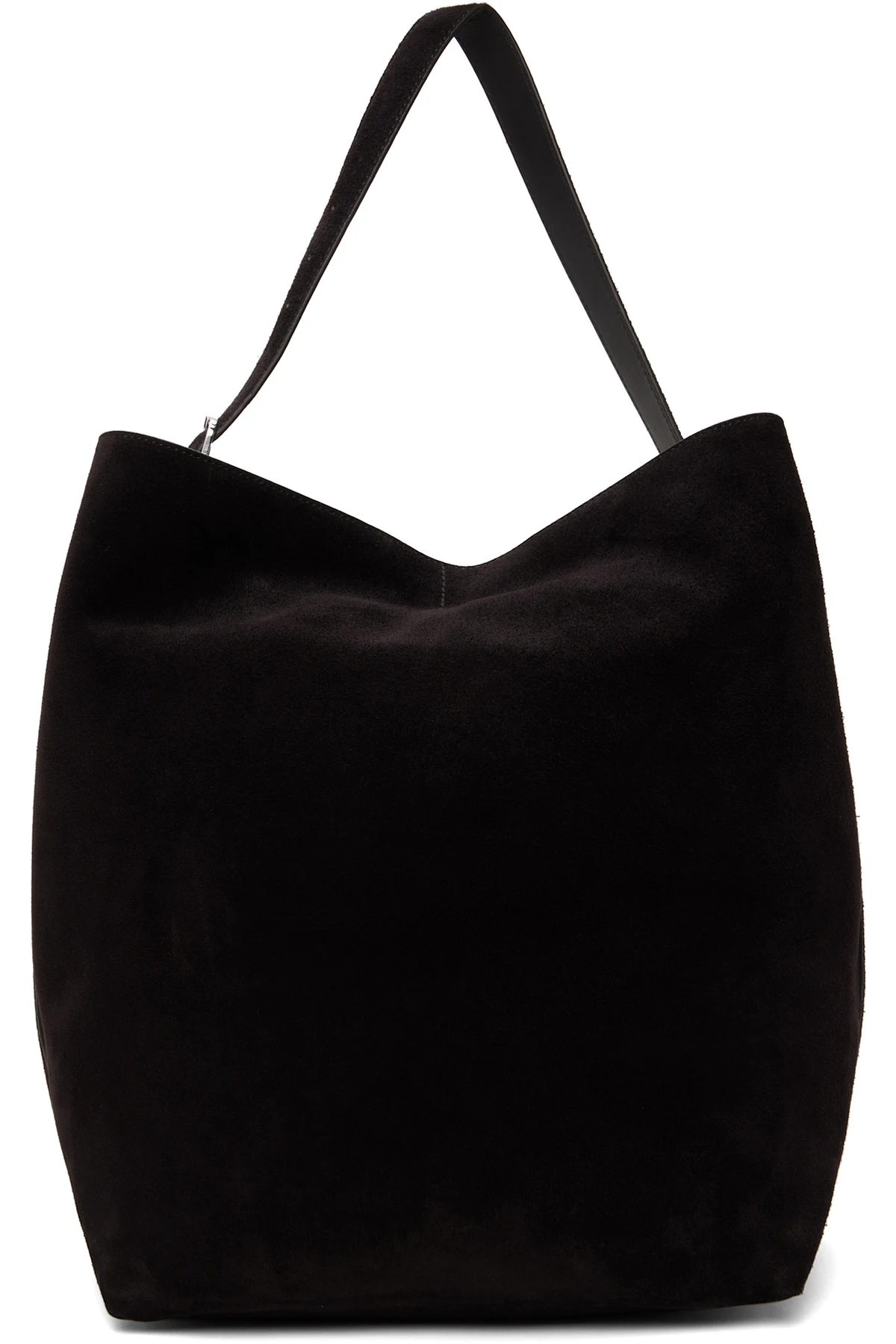 Brown Belted Suede Tote