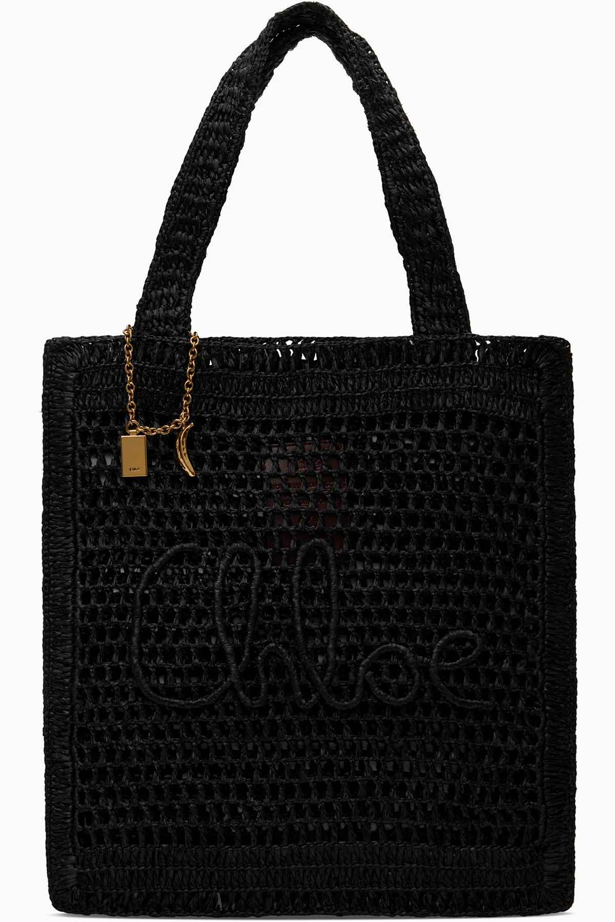 Black Summer Banana Raffia Tote